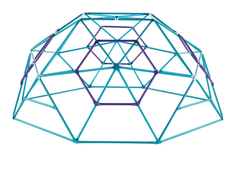 Plum® Phobos™ Outdoor Metal Dome Climbing Frame, 108x108x53-in, Ages 3+, Purple/Blue