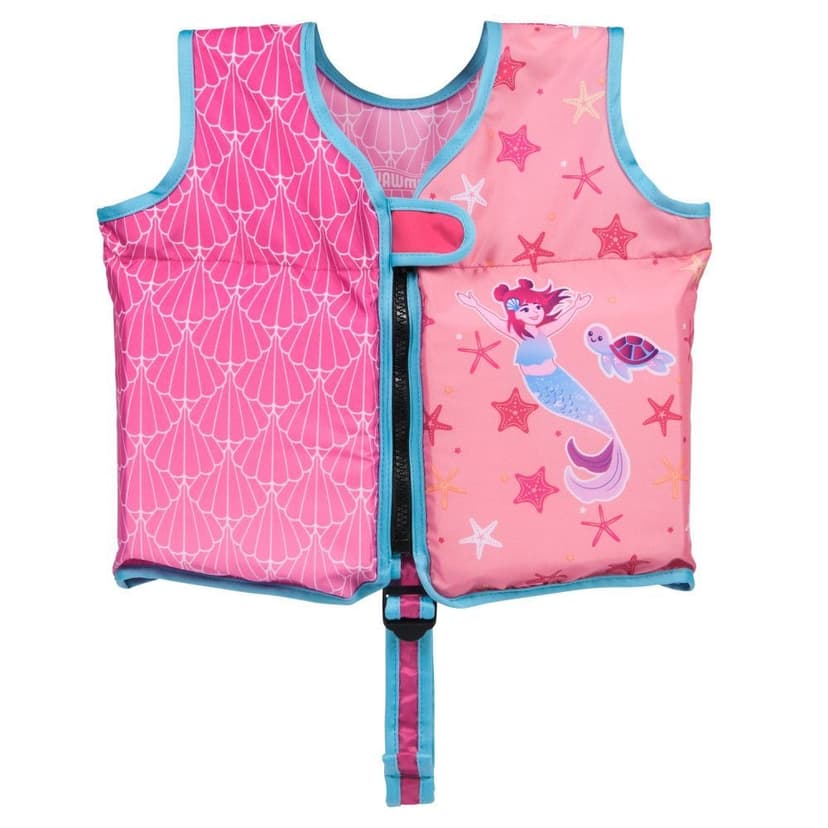 Swimways Kids' UPF 50+ Sun Protected Swim Vest, Mermaid or Bluey Design, Ages 2+