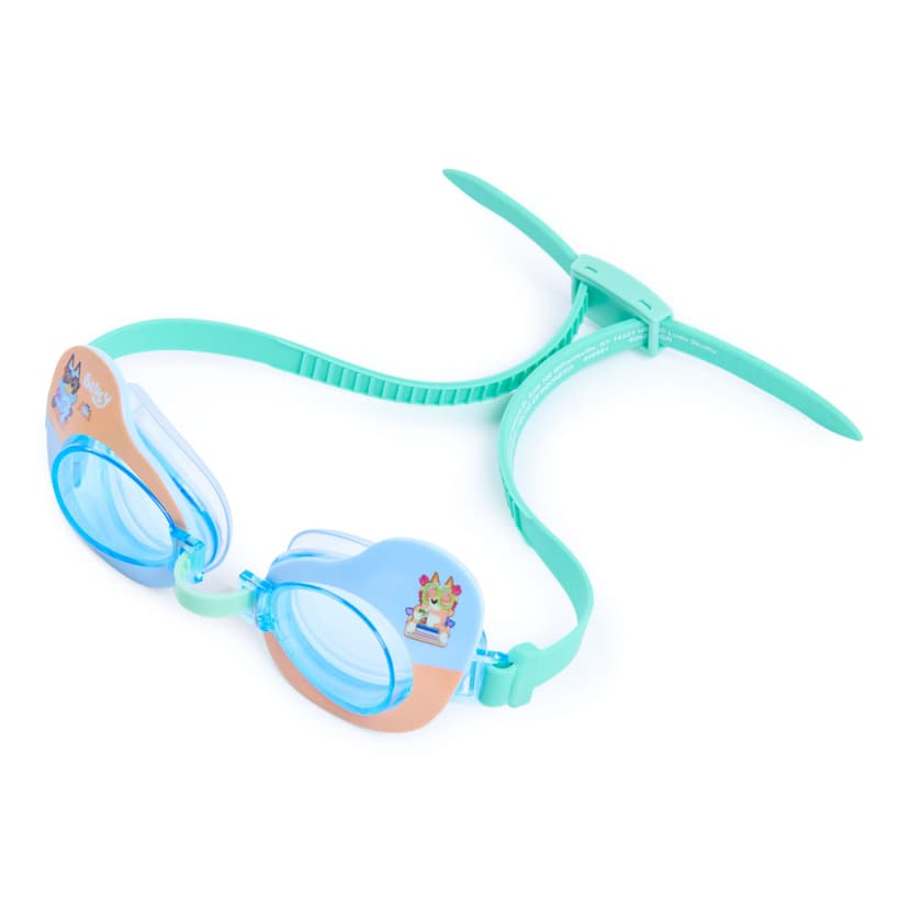 Swimways Bluey Kids' Swimming Goggles with Push Button Adjustable Strap, Ages 3+