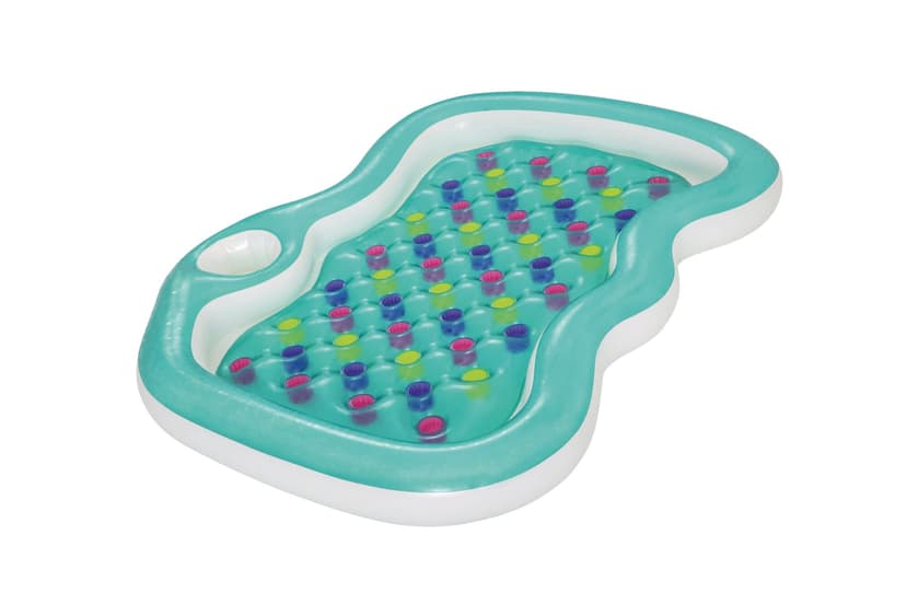 H20Go!™ Inflatable 2-Person Designer Pool Lounger with Cup Holder, 86 x 72 x 12-in