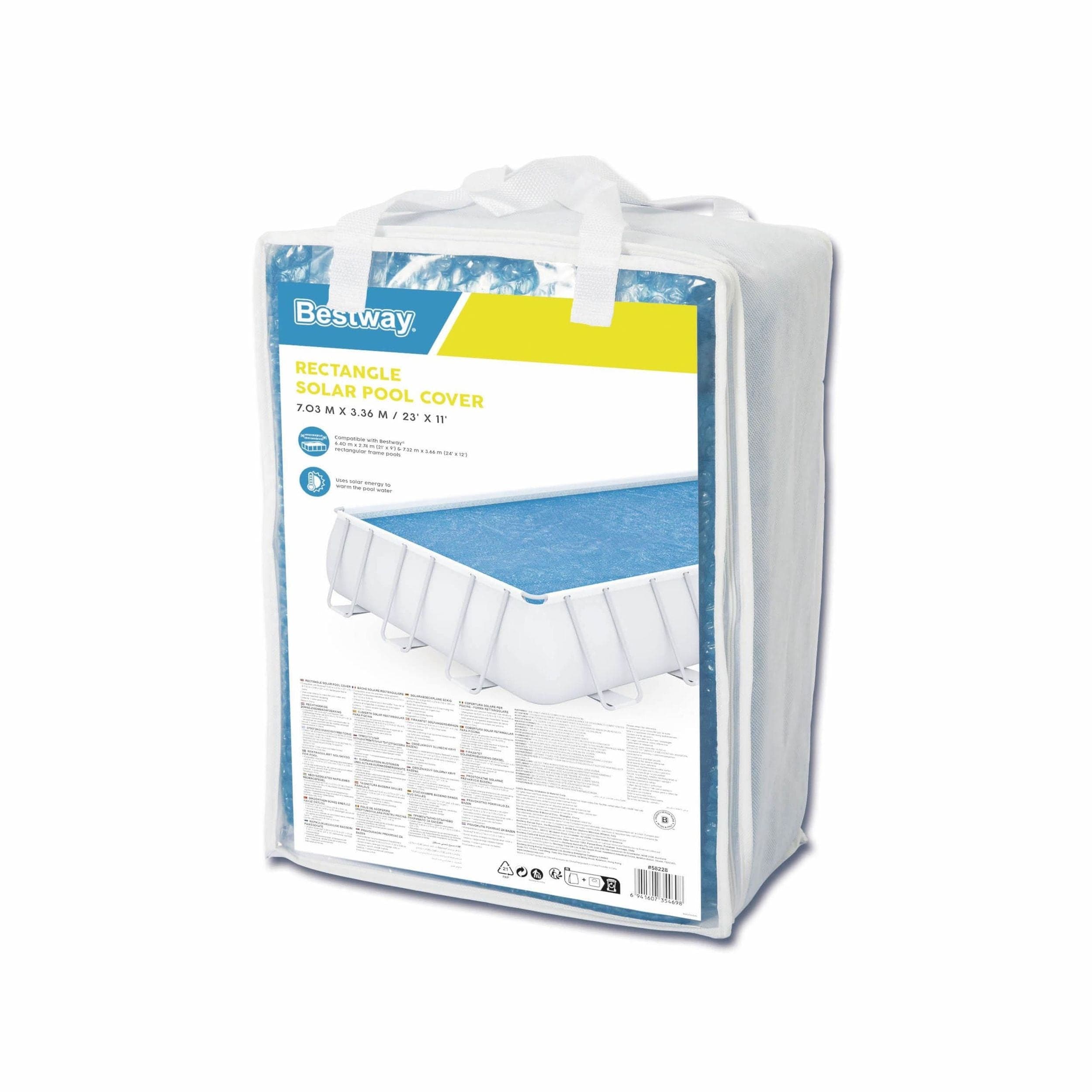 Bestway Flowclear™ Solar Steel Frame Pool Cover, 22-24-ft