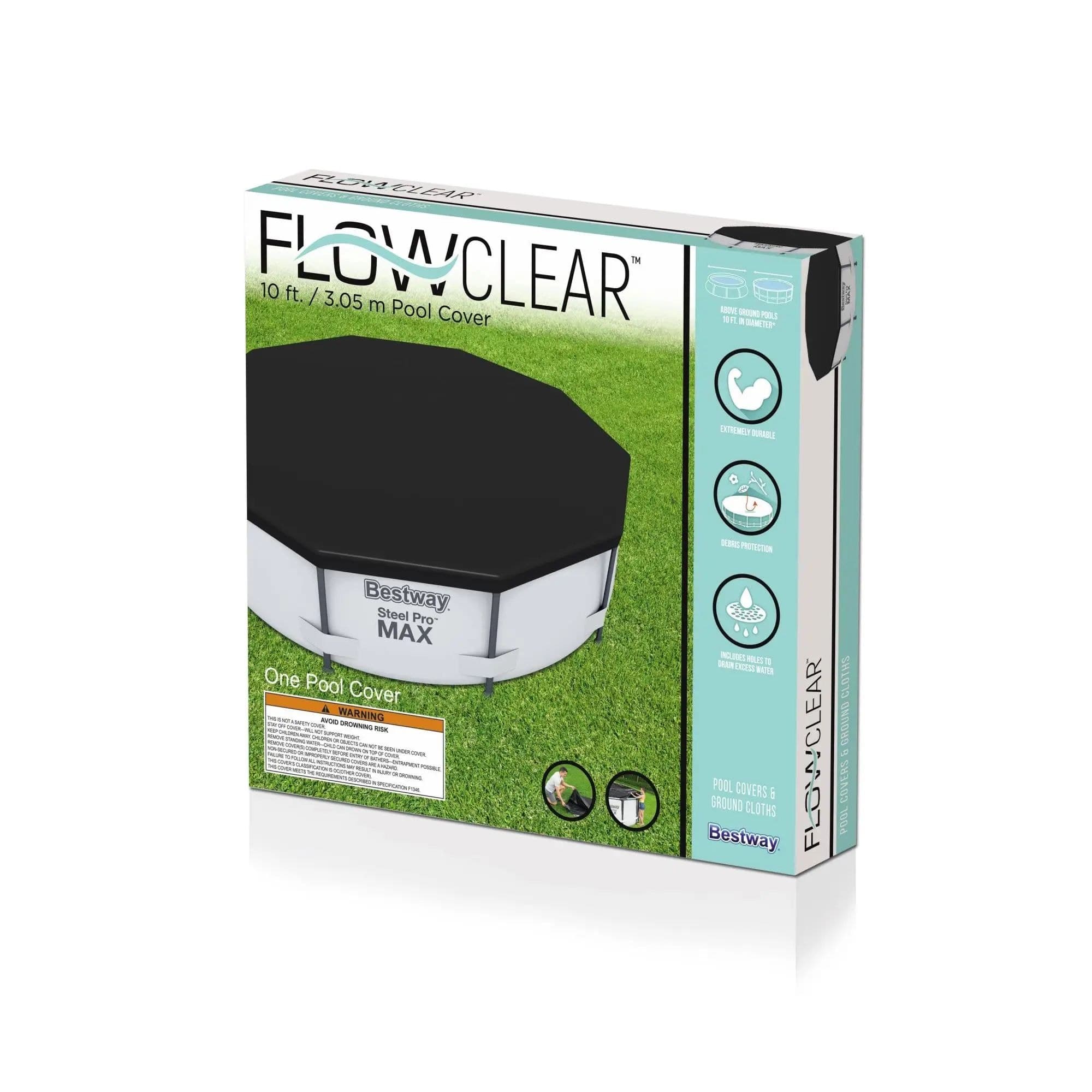 Bestway Flowclear™ Steel Pro Frame Debris Pool Cover, 10-ft