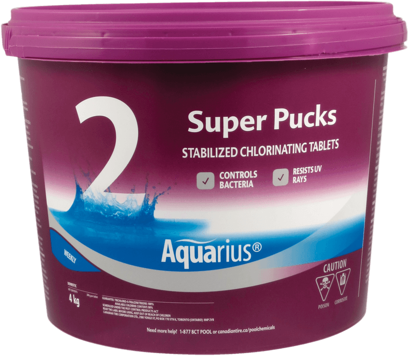Aquarius Step 2 Super Pucks Water Stabilized Chlorinating Tablets, 4-kg