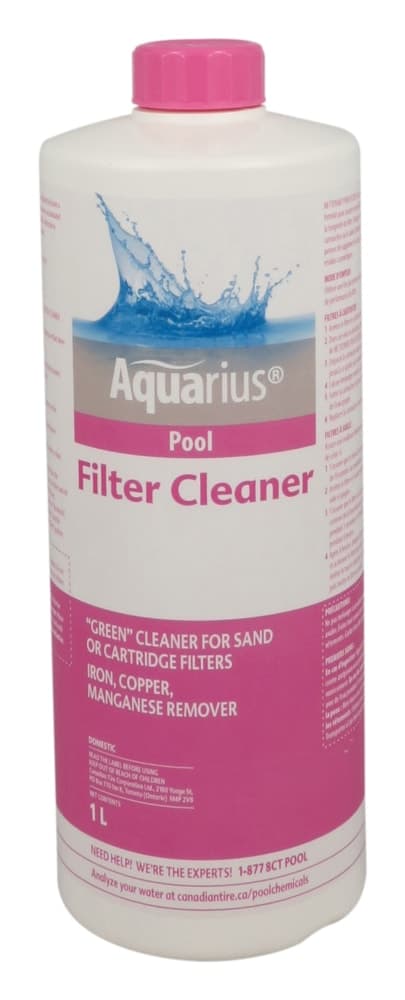 Aquarius Pool Filter Cleaner, Cleans Sand & Cartridge Filter Media, 1-L