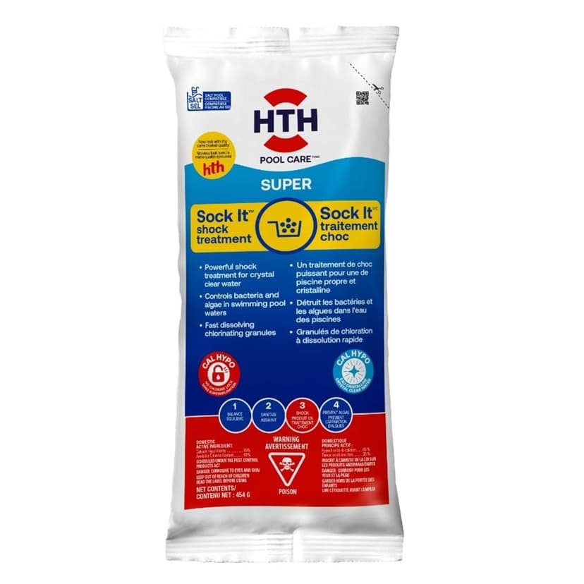 HTH Sock It, Pool Shock Treatment, Controls Bacteria & Algae in Swimming Pool