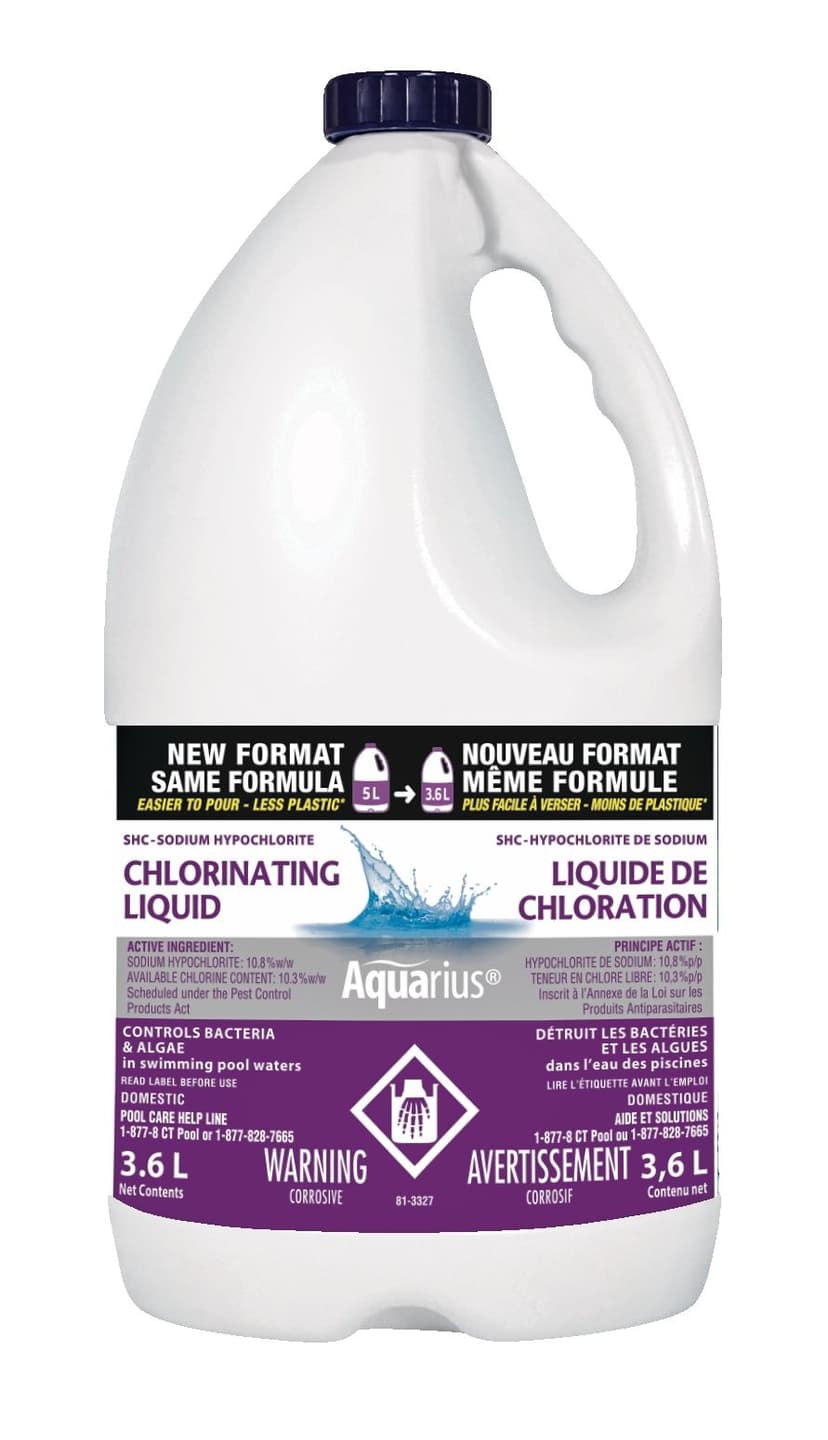 Aquarius liquid Pool Chlorine, 3.6-L