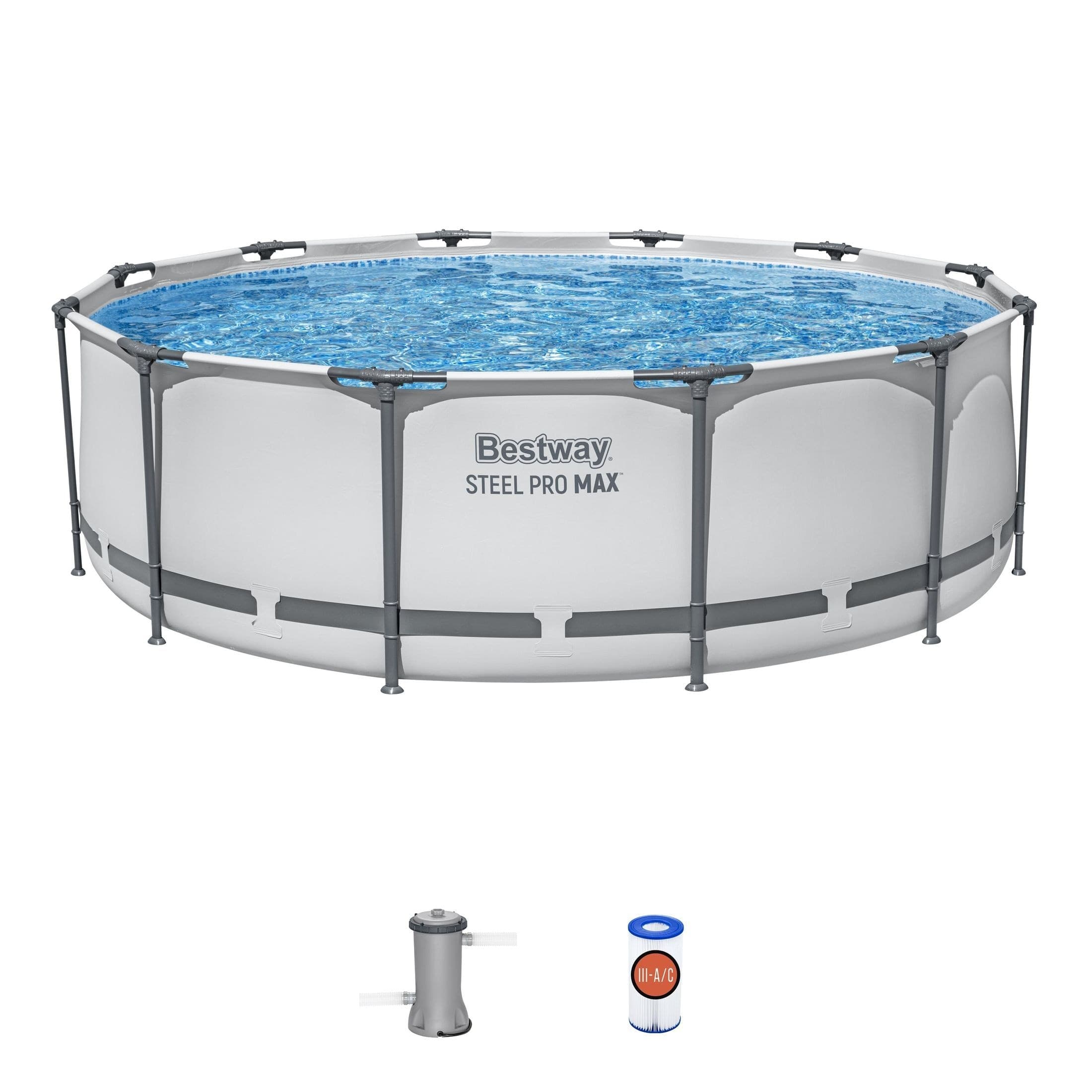 Hydro-force™ Pro Max Round Steel Frame Swimming Pool, 12-ft x 40-in