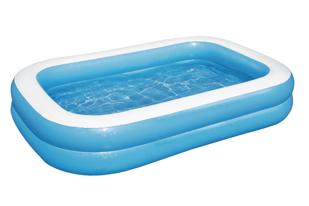 Bestway Rectangular Inflatable Family Wading Pool, 8.5-ft x 5.8-ft x 20-in