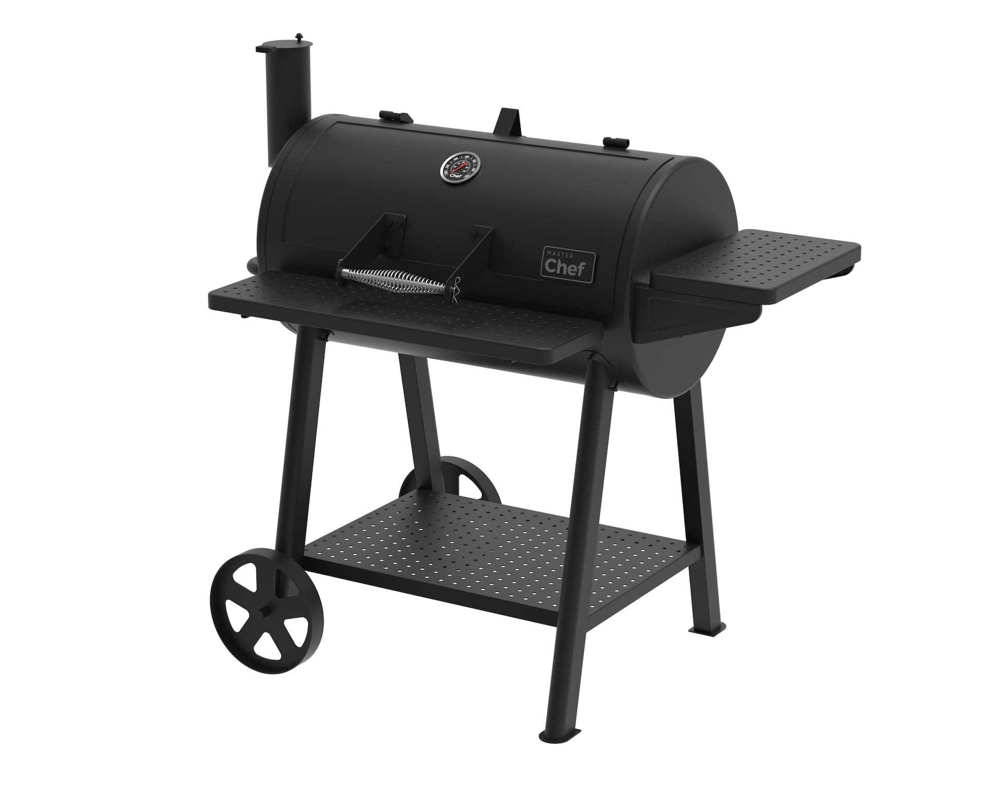 Master Chef Charcoal Barrel Grill with Quick Access Charcoal Drawer