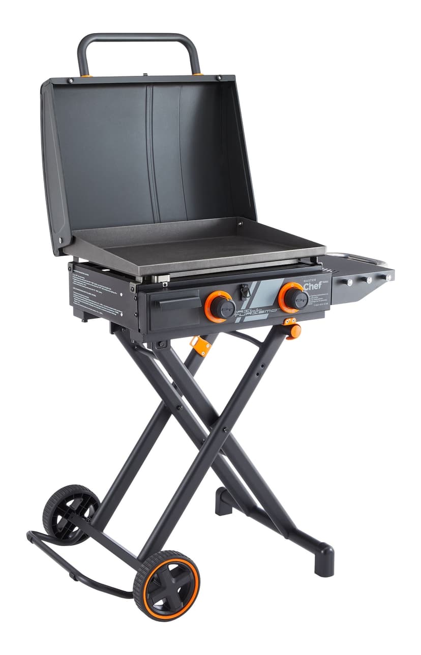 Master Chef Grill Turismo™ 2-Burner Portable LP Gas Griddle with Cart, 22-in