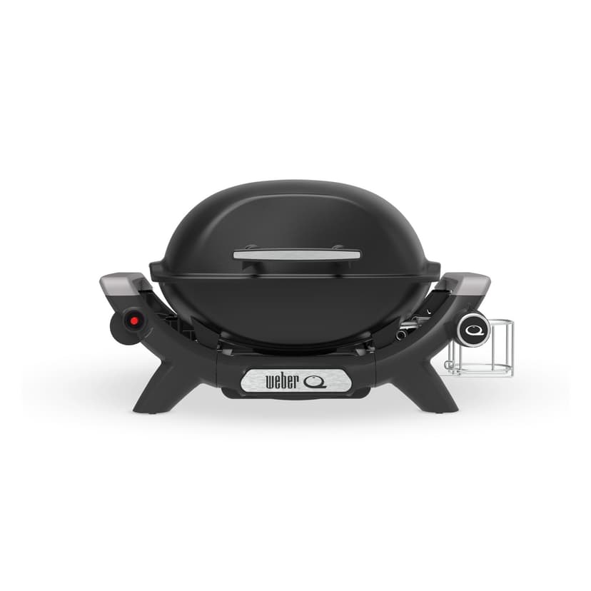Weber Q1000 Portable Cast Iron Piezo Spark LP Gas Grill, Black