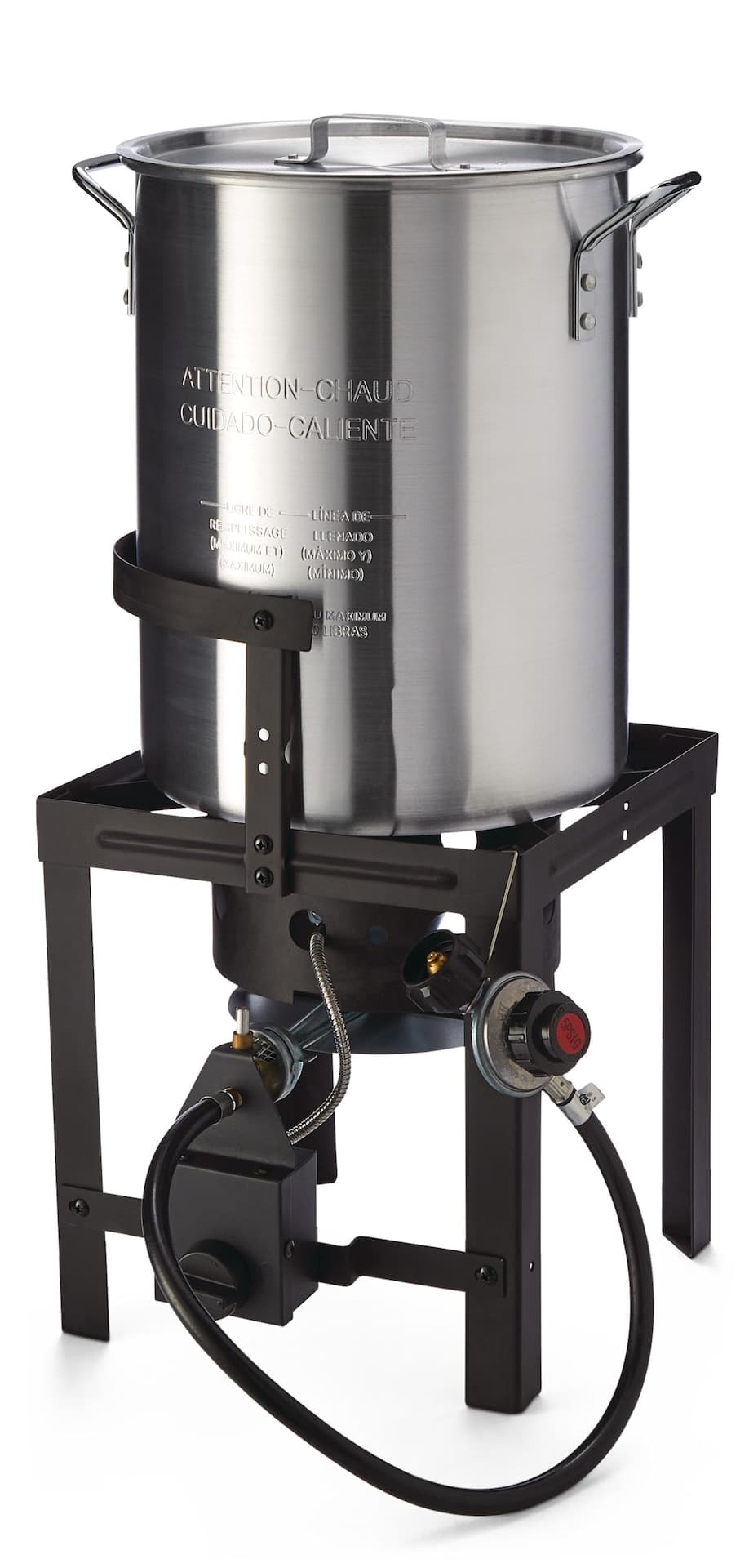 MASTER Chef Outdoor Aluminum Turkey Deep Fryer & Boiler with Propane Gas Burner, 30-qt
