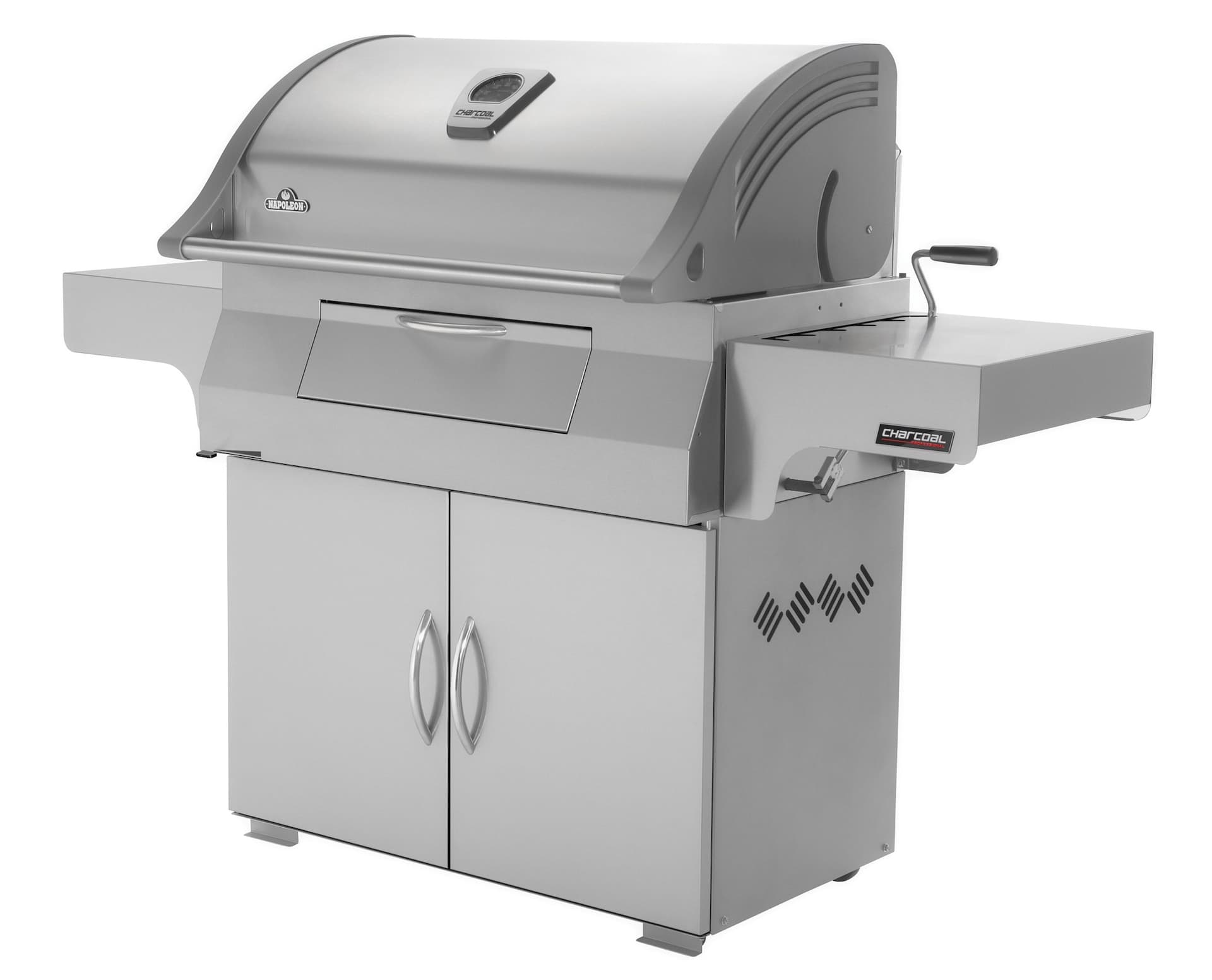 Napoleon PRO605CSS Professional Full Size Cart Model Stainless Steel Charcoal BBQ Grill