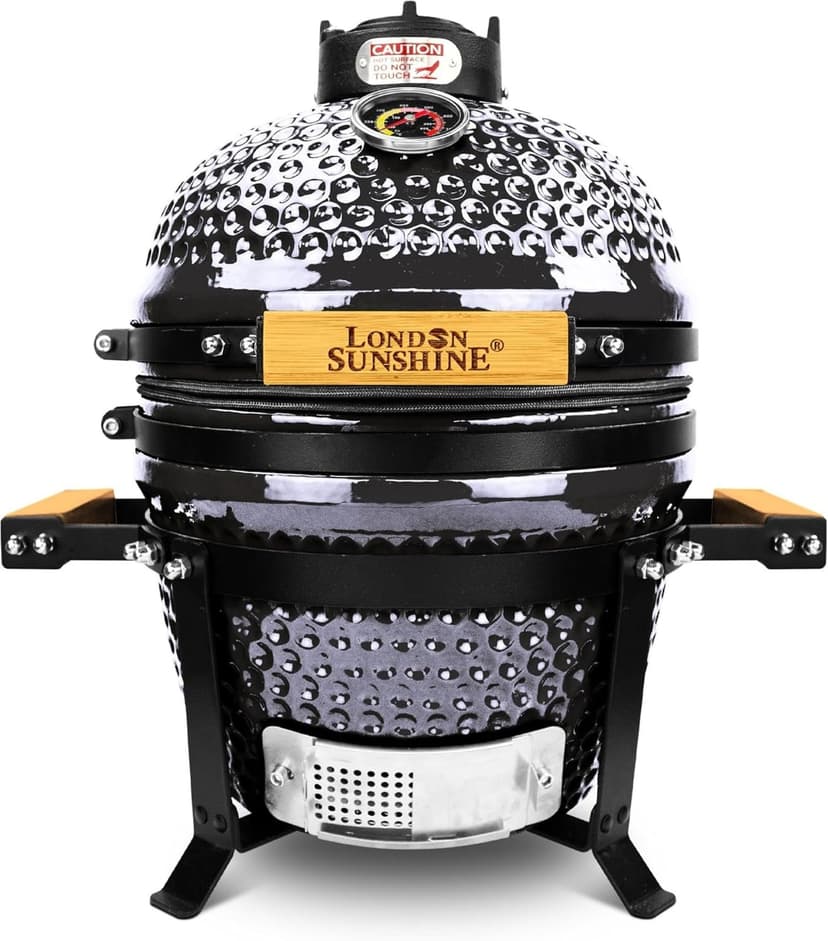 London Sunshine Cadet Series Black Kamado with Thermometer, 20-in