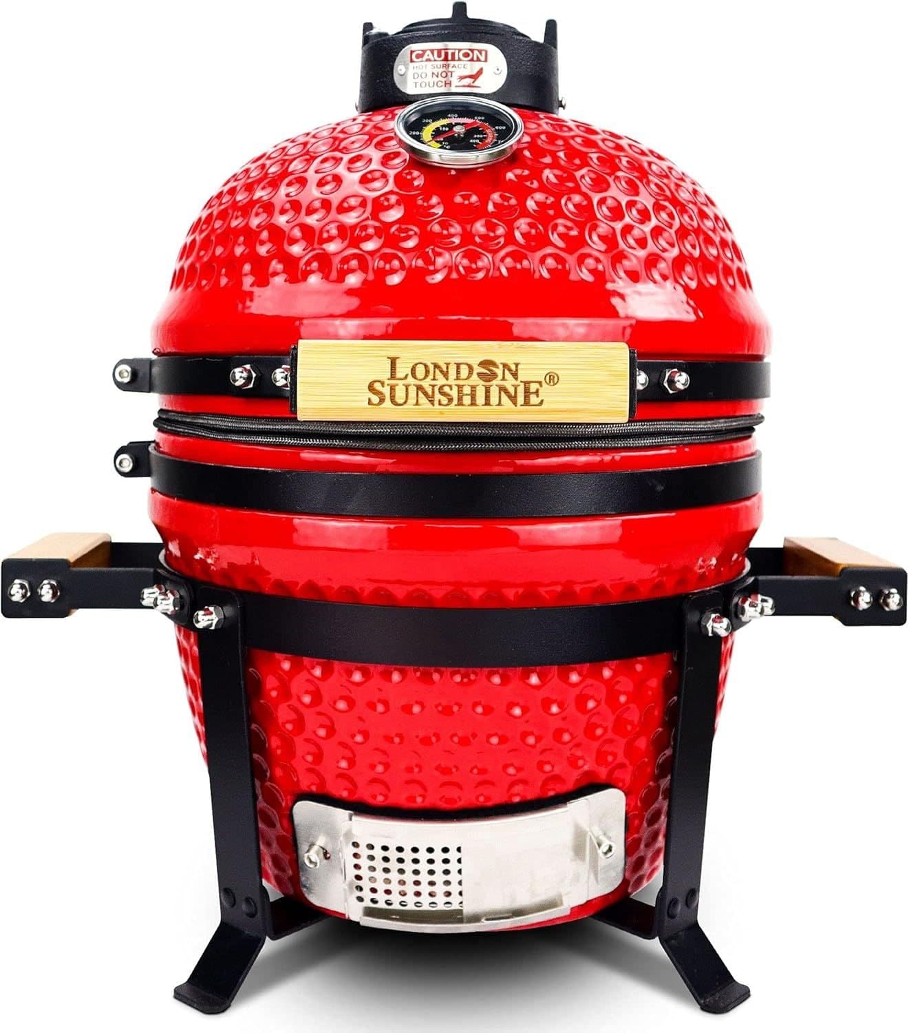 London Sunshine Cadet Series Red Kamado with Thermometer, 20-in