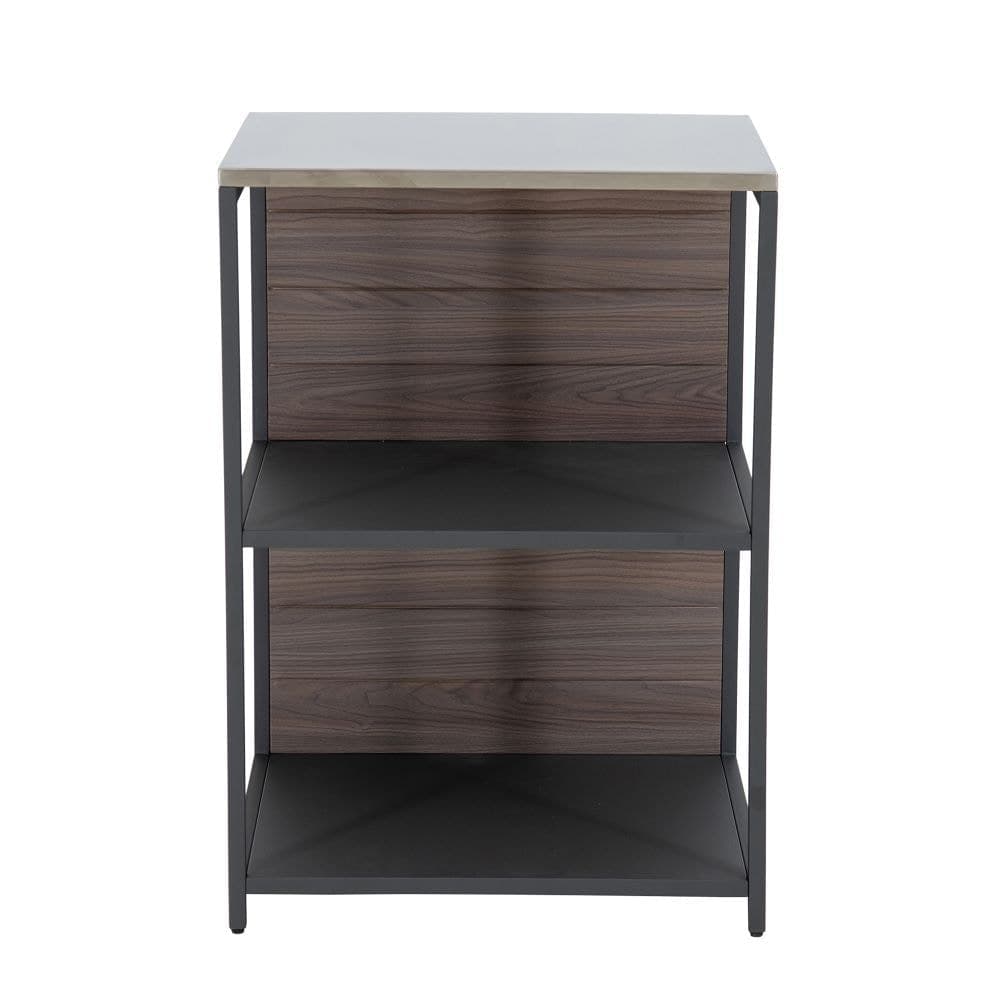 Sunjoy Fleetwood Stainless Steel Prep Station with Open Shelves
