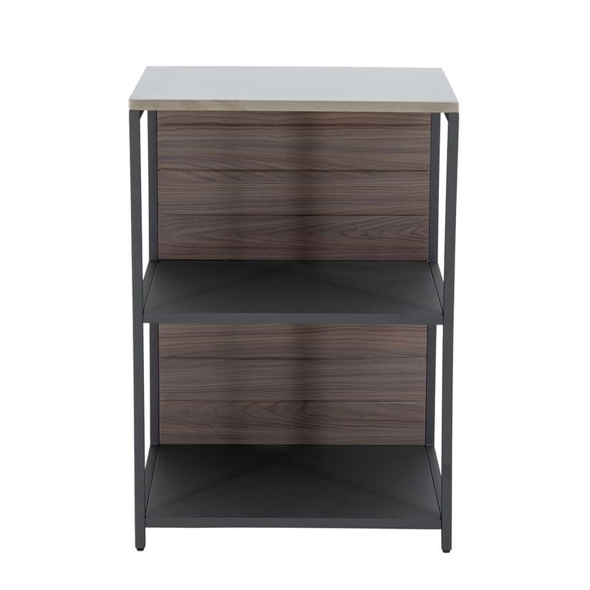 Sunjoy Fleetwood Stainless Steel Prep Station with Open Shelves