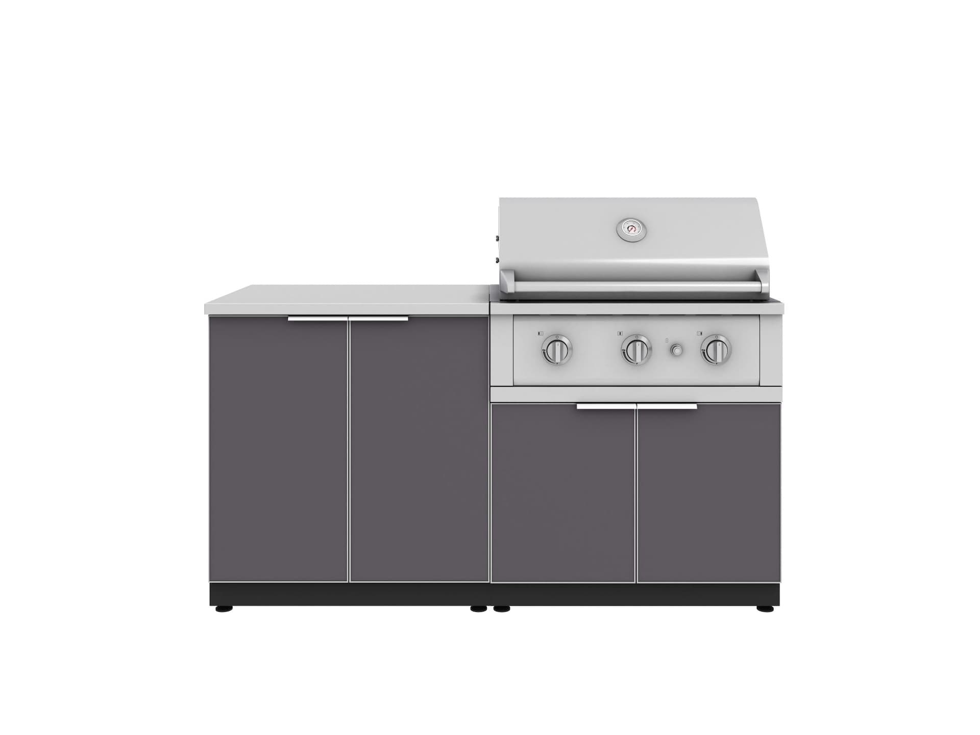 New Age Outdoor Kitchen 4-Piece Set, 2-Door Cabinet, 33-in Natural Gas Grill