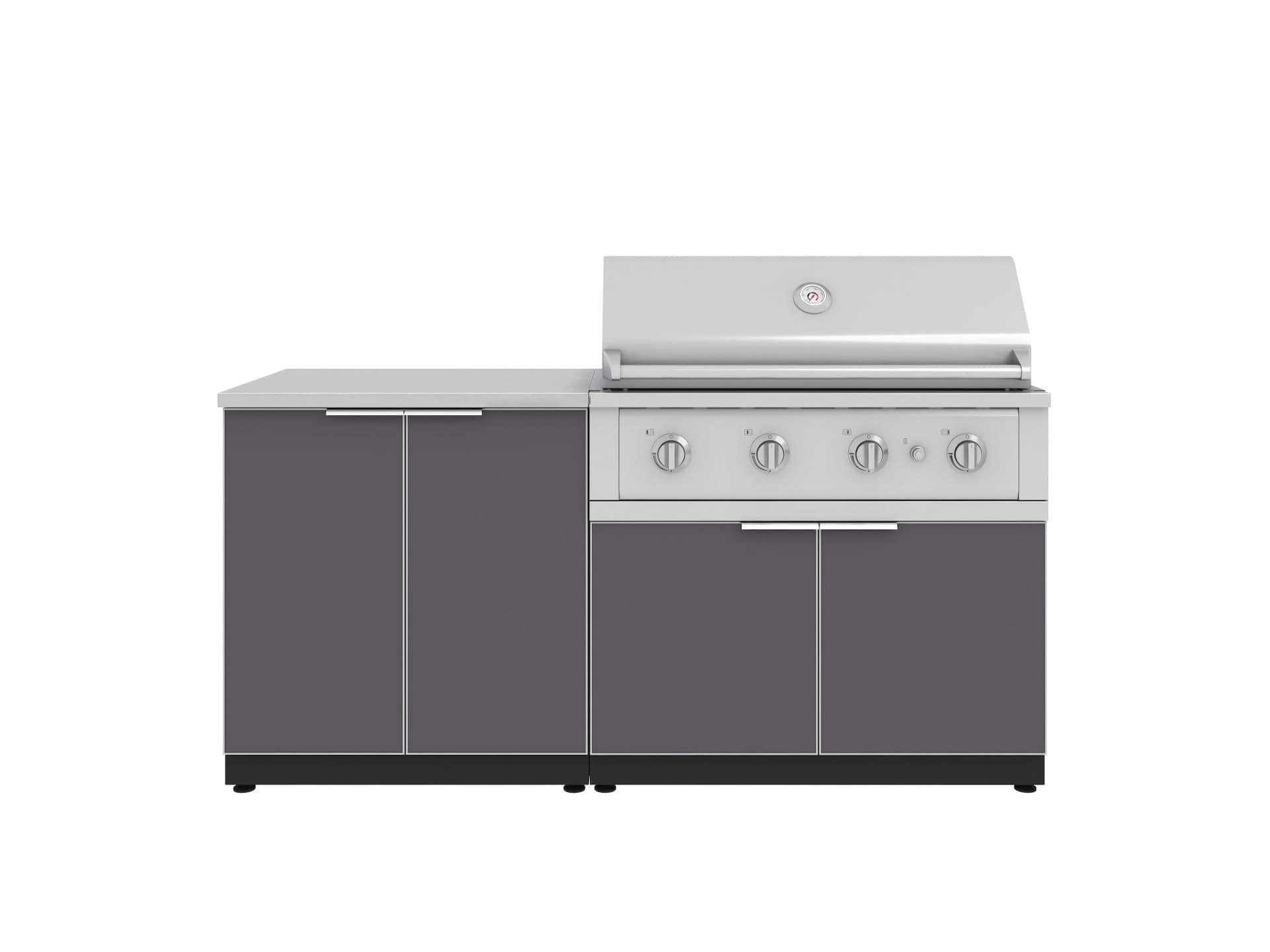 New Age Outdoor Kitchen 4PC Set - 2-Door Cabinet, 40" NG Grill