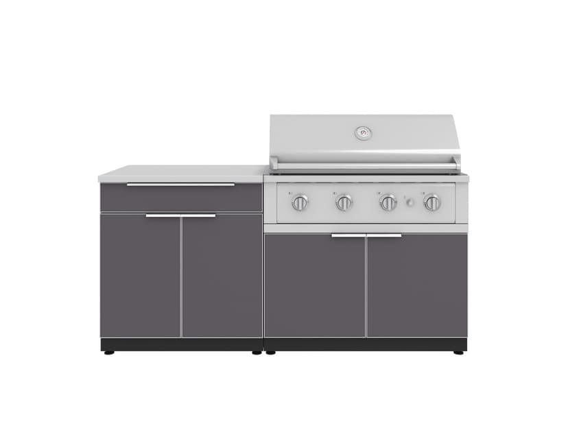 New Age Outdoor Kitchen 4-Piece Set, Bar Cabinet, 40-in Natural Gas Grill