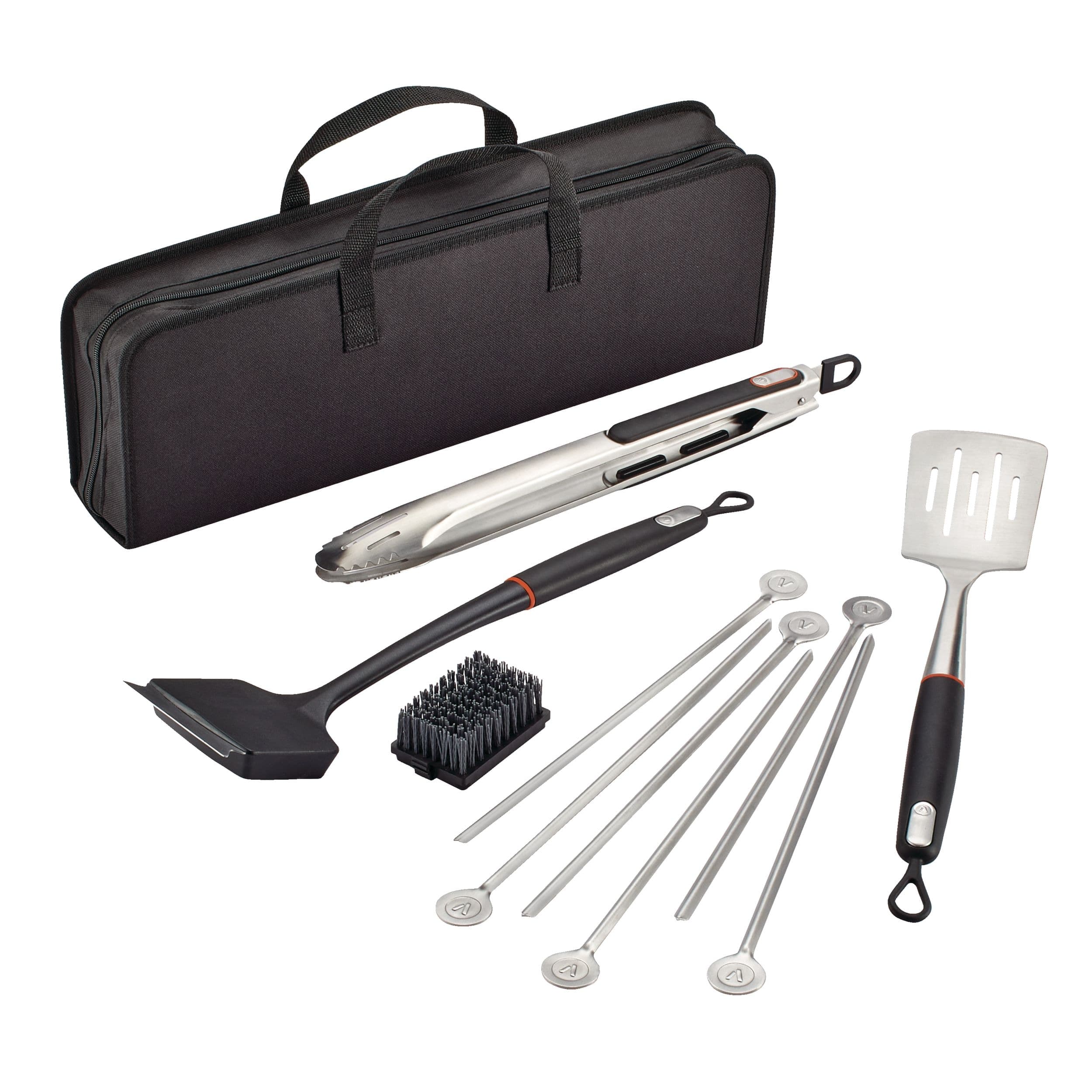 Vida by PADERNO Stainless Steel Outdoor BBQ Grill/Griddle Tool Set, 10-pc