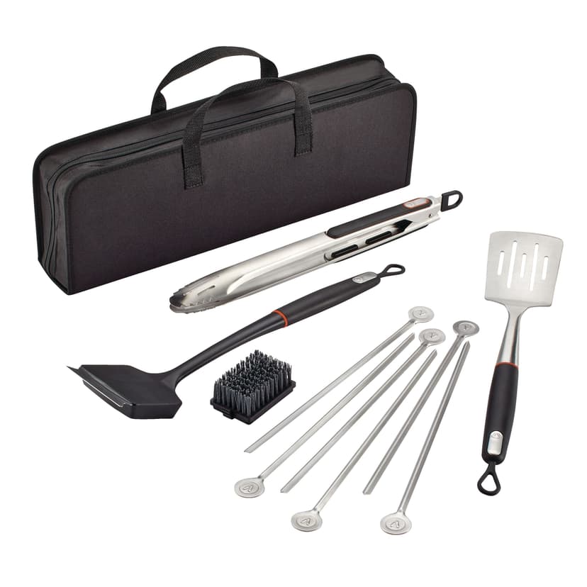 Vida by PADERNO Stainless Steel Outdoor BBQ Grill/Griddle Tool Set, 10-pc