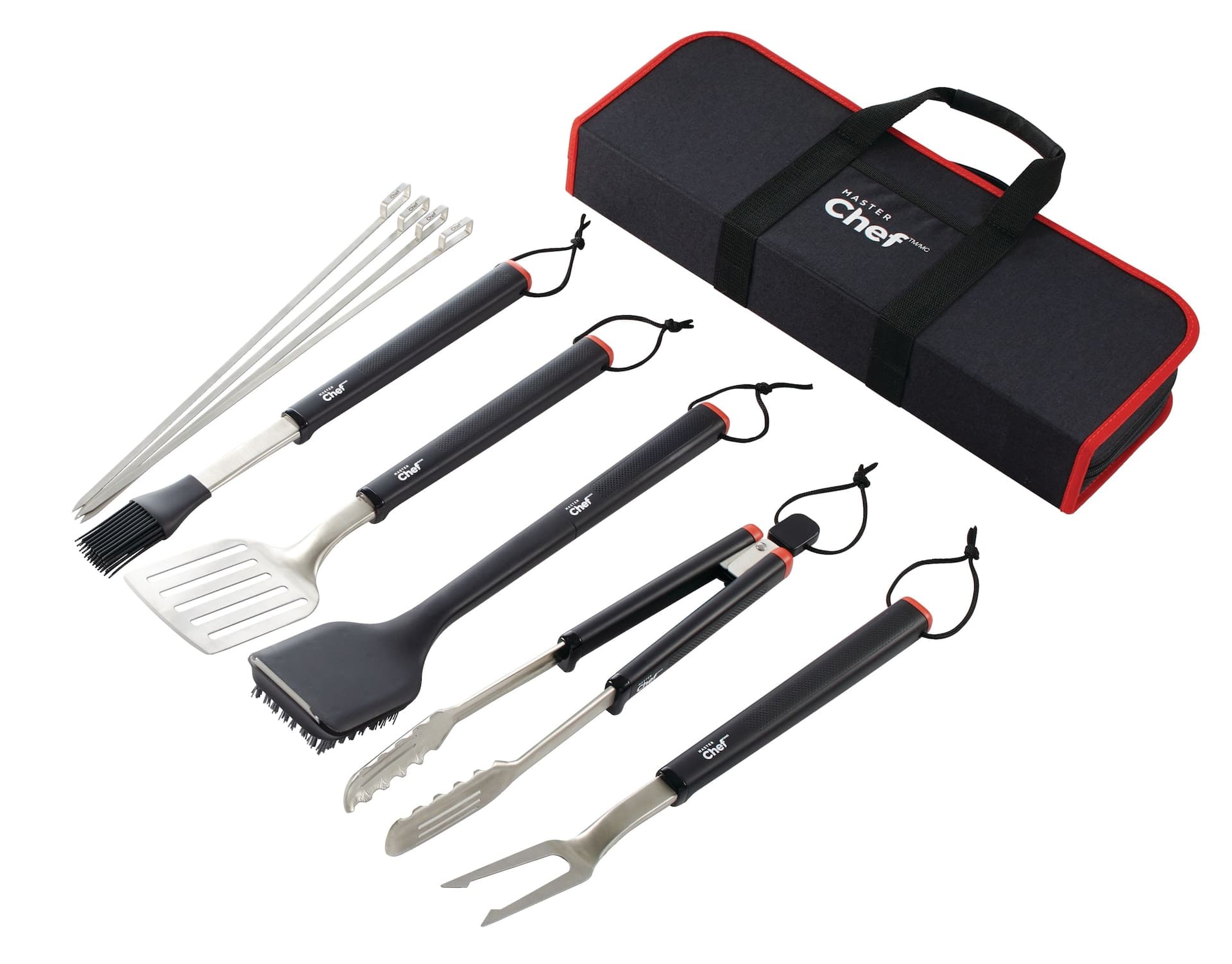MASTER Chef BBQ Stainless Steel Tool Set with Storage Bag, 10-pc