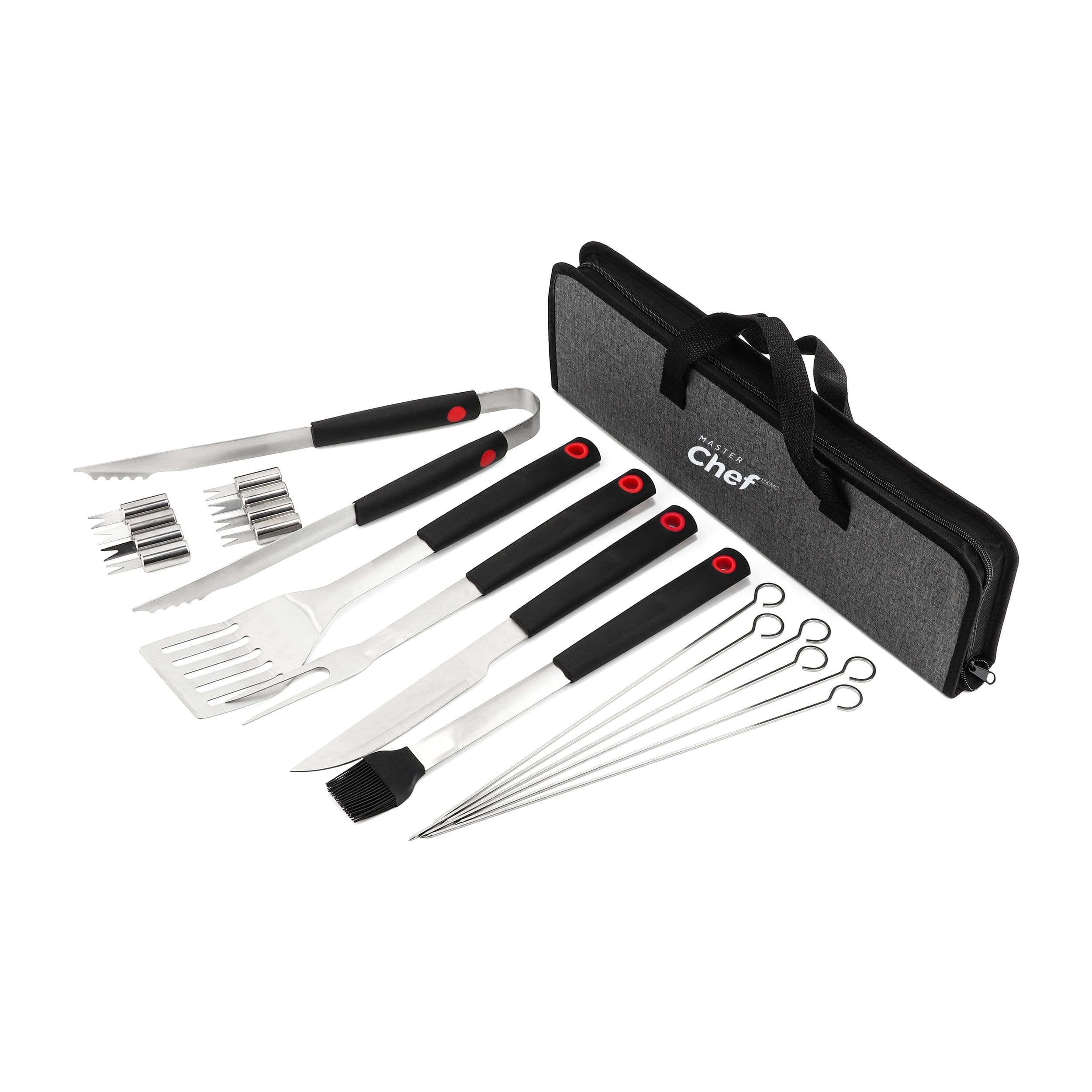 Master Chef Outdoor BBQ Grill/Griddle Tool Set with Bag, 20-pc