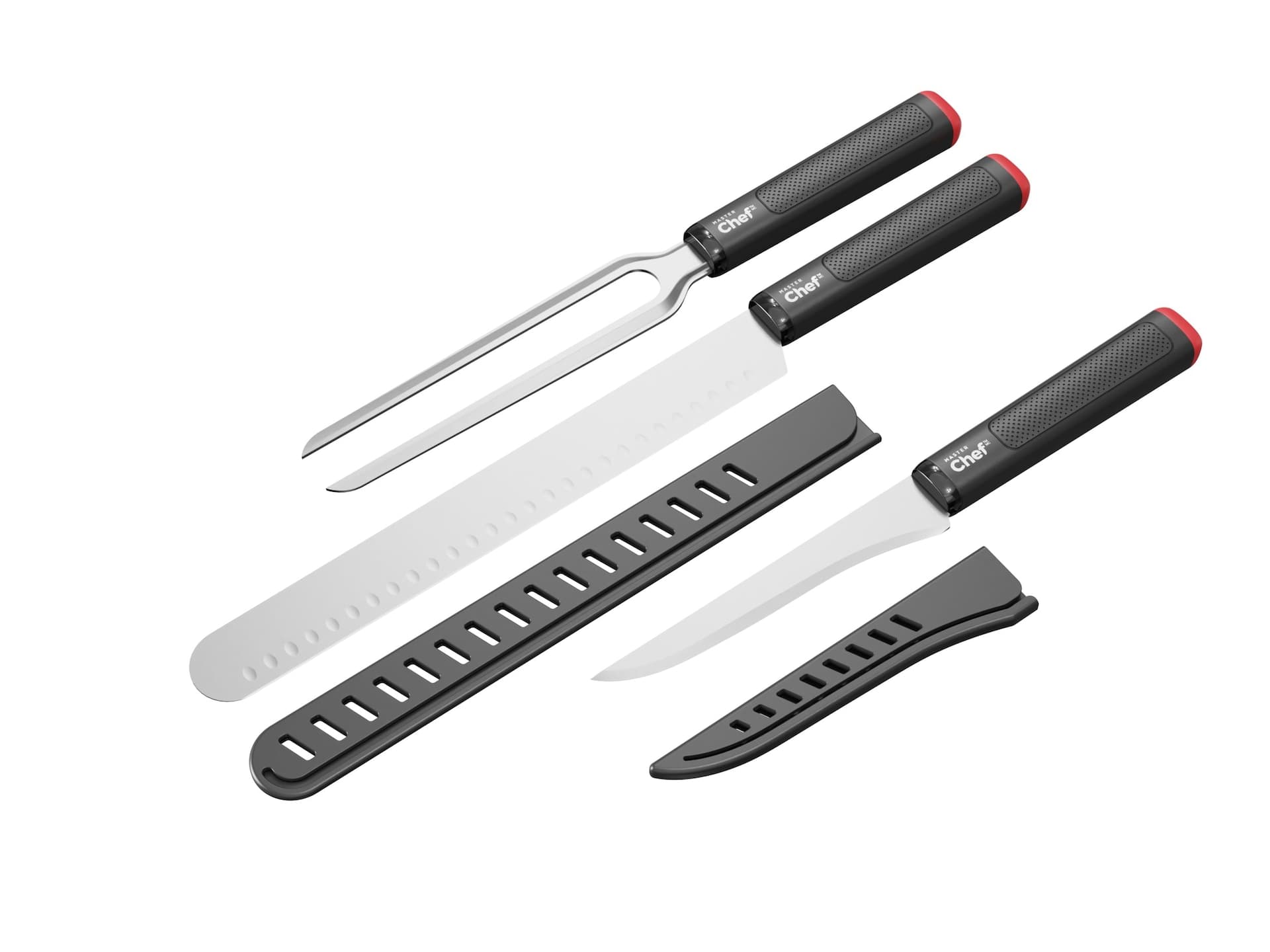 Master Chef BBQ Knife Set, For Meat Cutting & Serving, 3-pc