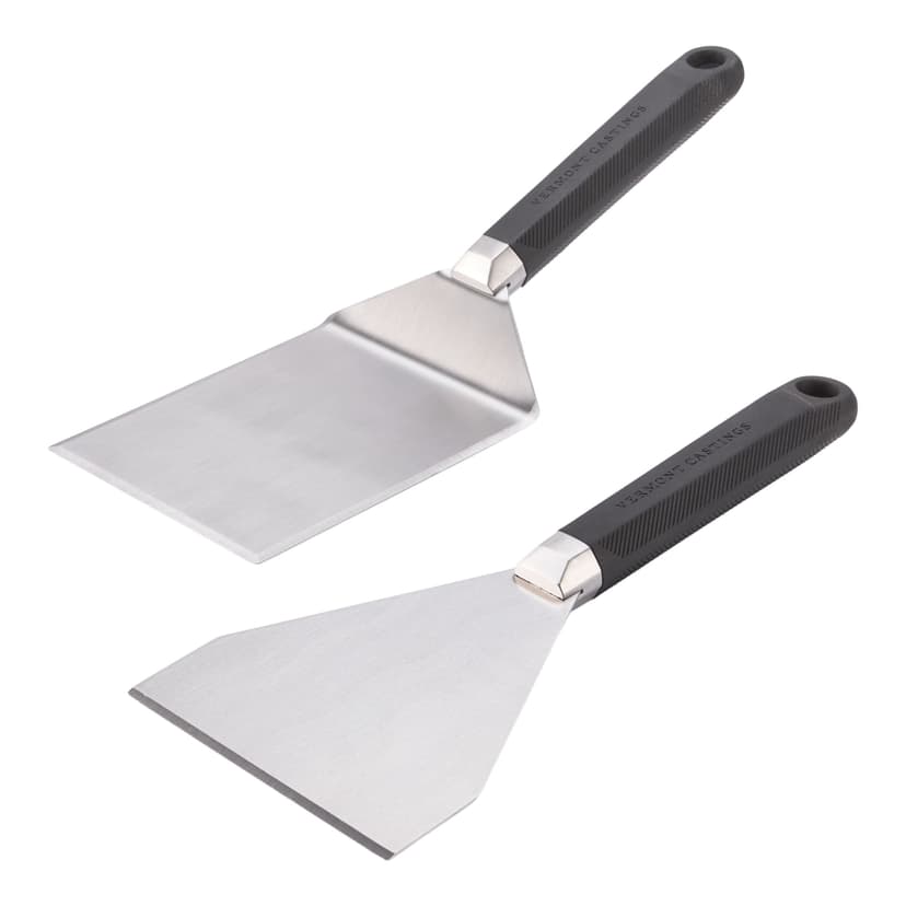 Vermont Castings Stainless Steel Griddle Tool Set with Non-Slip Grip, 2-pc