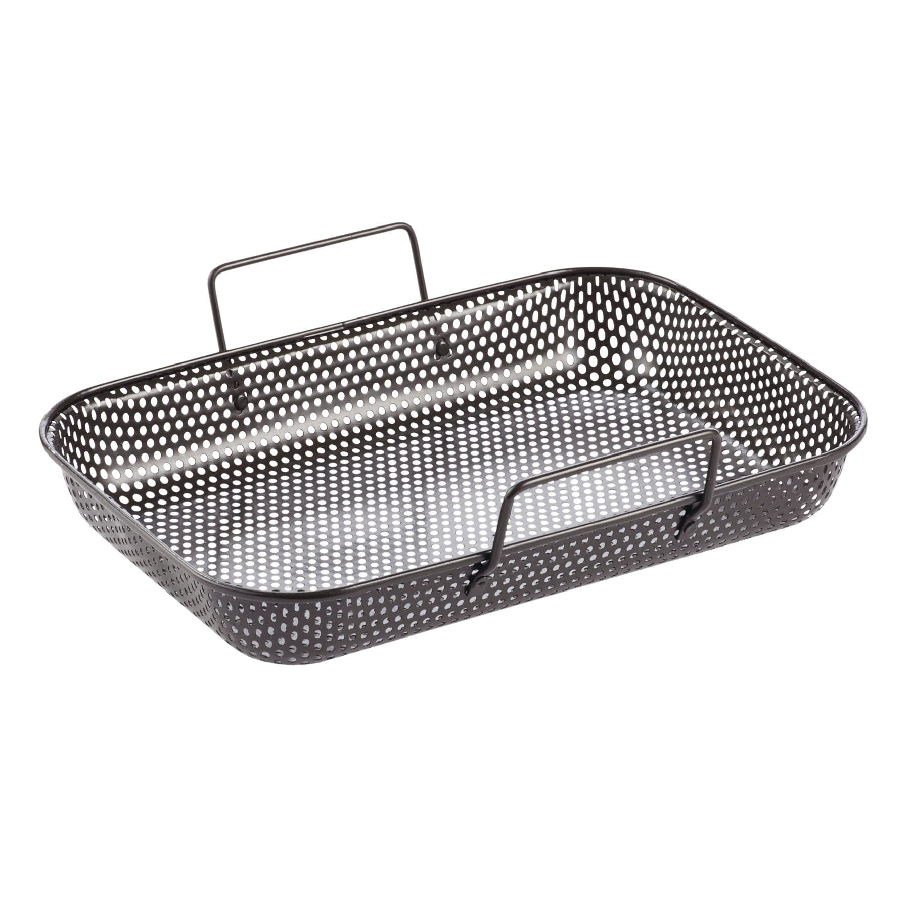 MASTER Chef BBQ Grill Basket with Metal Handle & Non-Stick Coating, Large