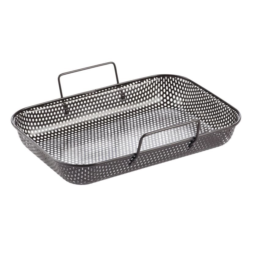 MASTER Chef BBQ Grill Basket with Metal Handle & Non-Stick Coating, Large