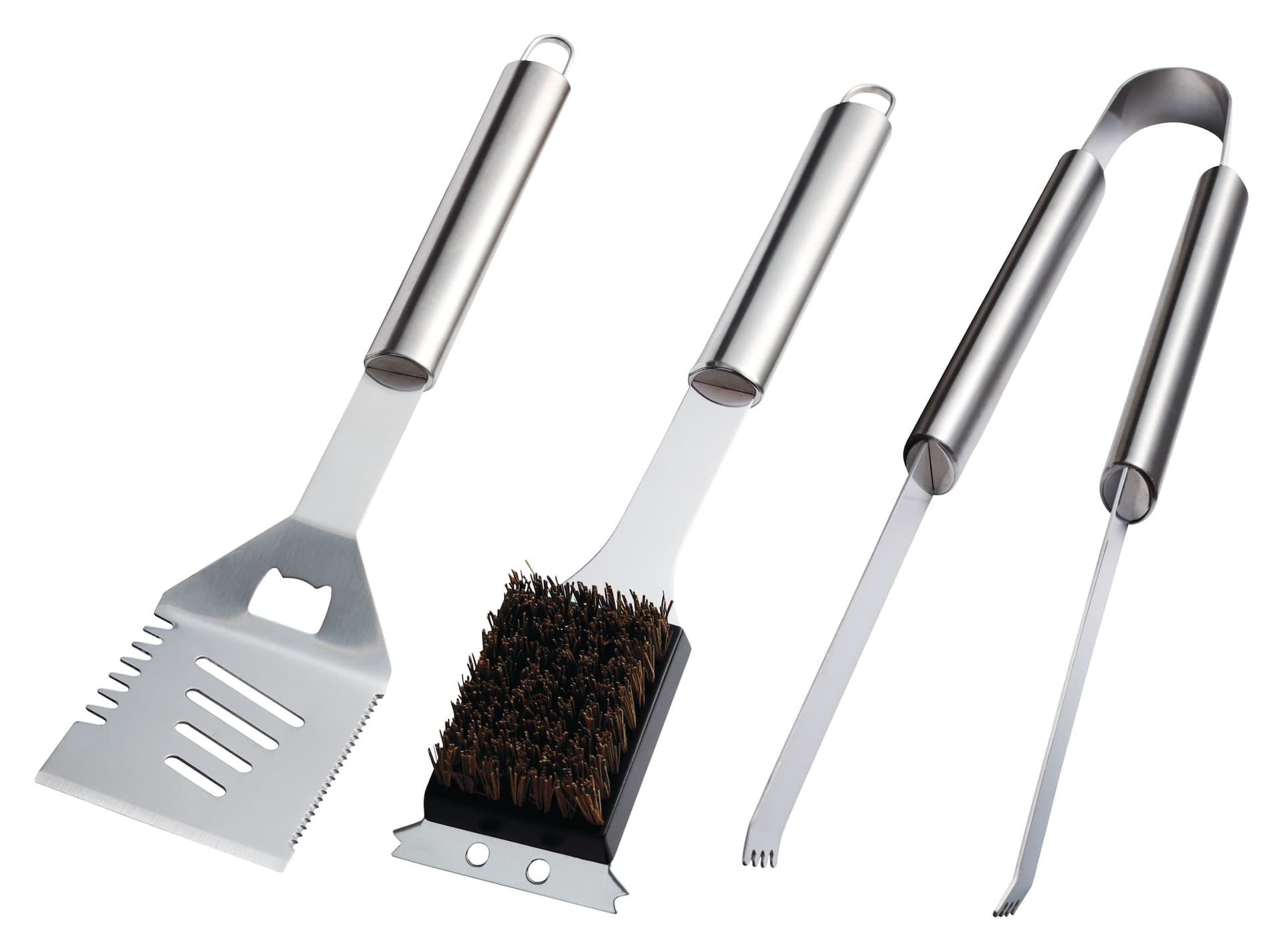 MASTER Chef BBQ Toolset with Spatula, Tongs & Grill Brush, 3-pc