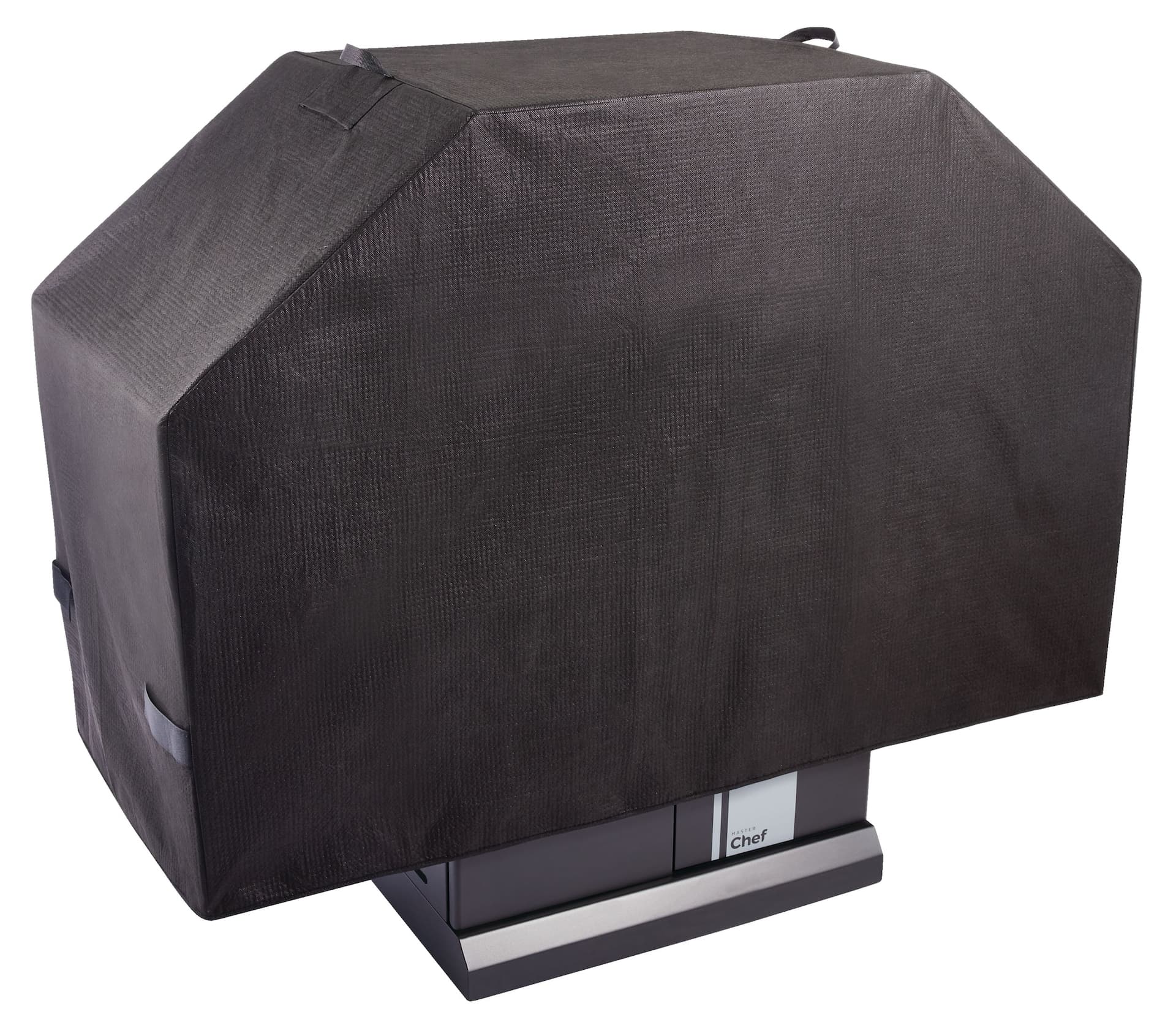 Universal Water-Resistant BBQ Grill Cover with Velcro Strap, Medium, Black