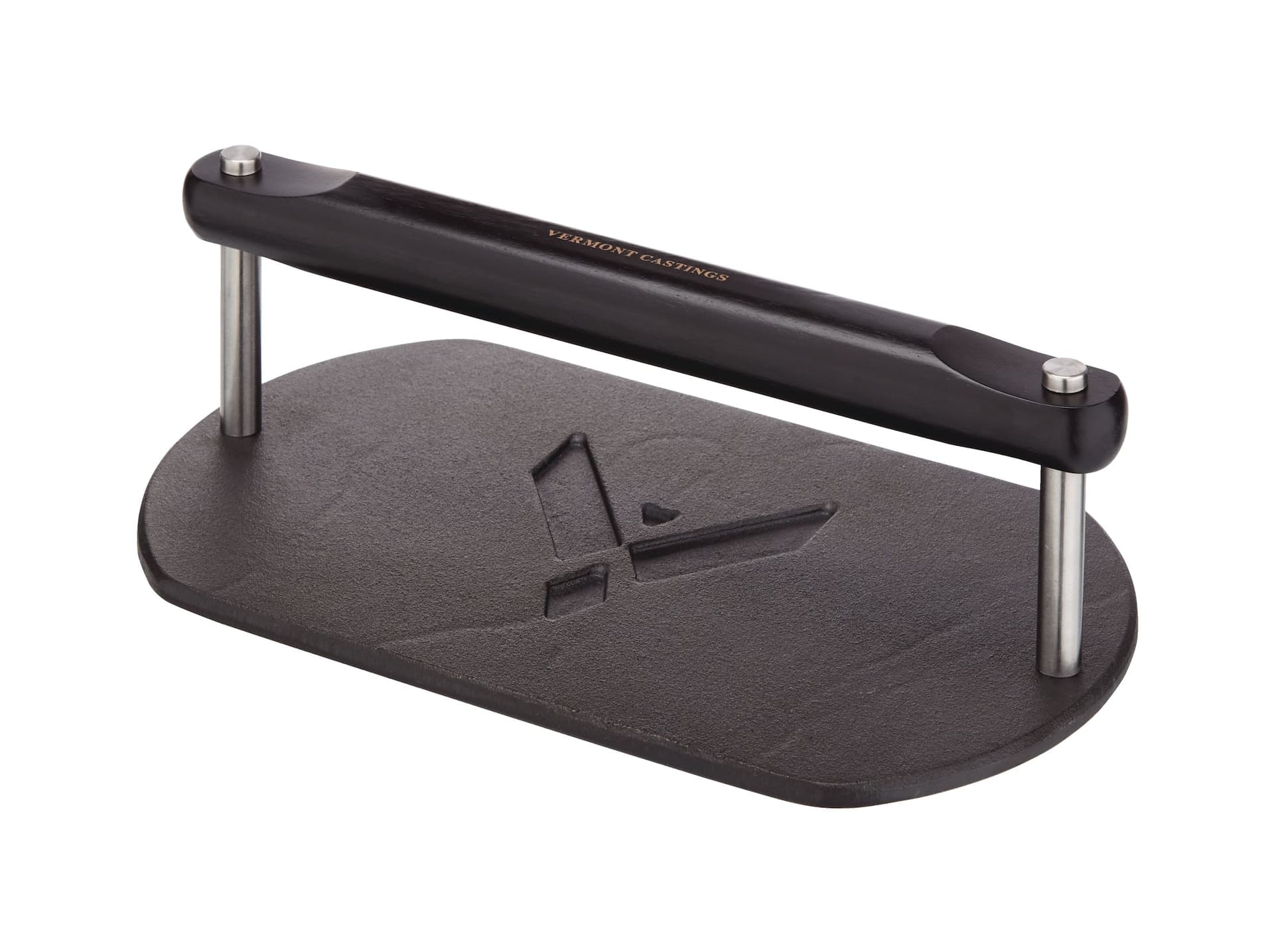 Vermont Castings XL Cast Iron BBQ Griddle Burger Press for Grills/Stoves
