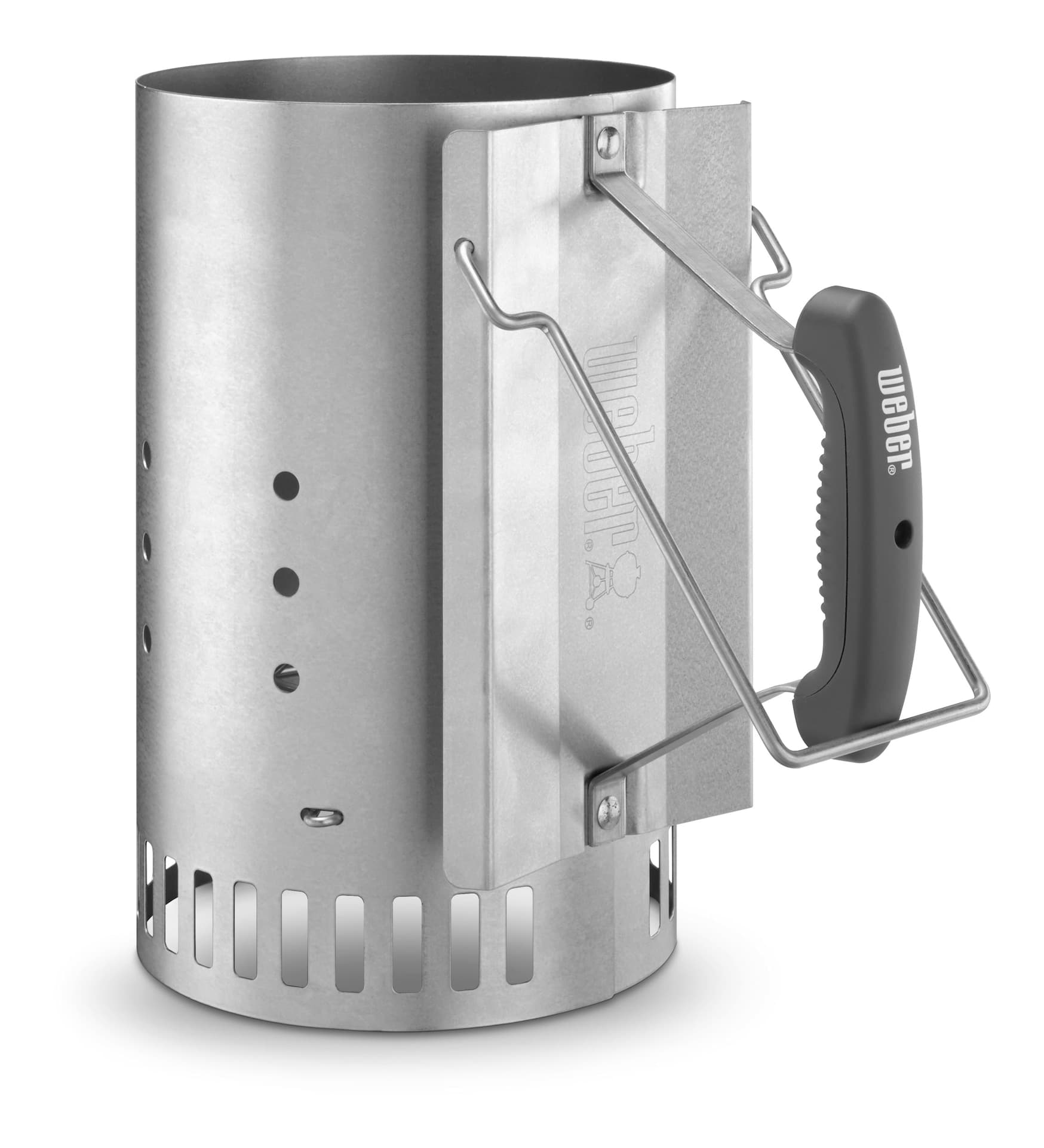 Weber Steel Rapidfire Charcoal Chimney Starter with Dual Handles