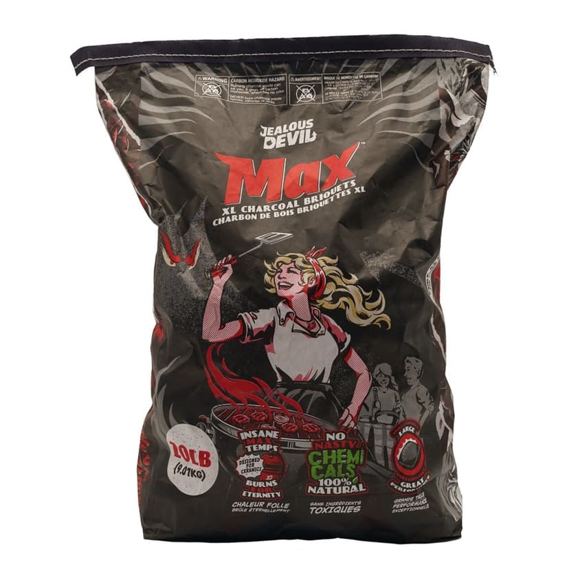 Jealous Devil MAX XL All-Natural Chemical-Free Hardwood Charcoal Pillow Briquettes, 20-lb