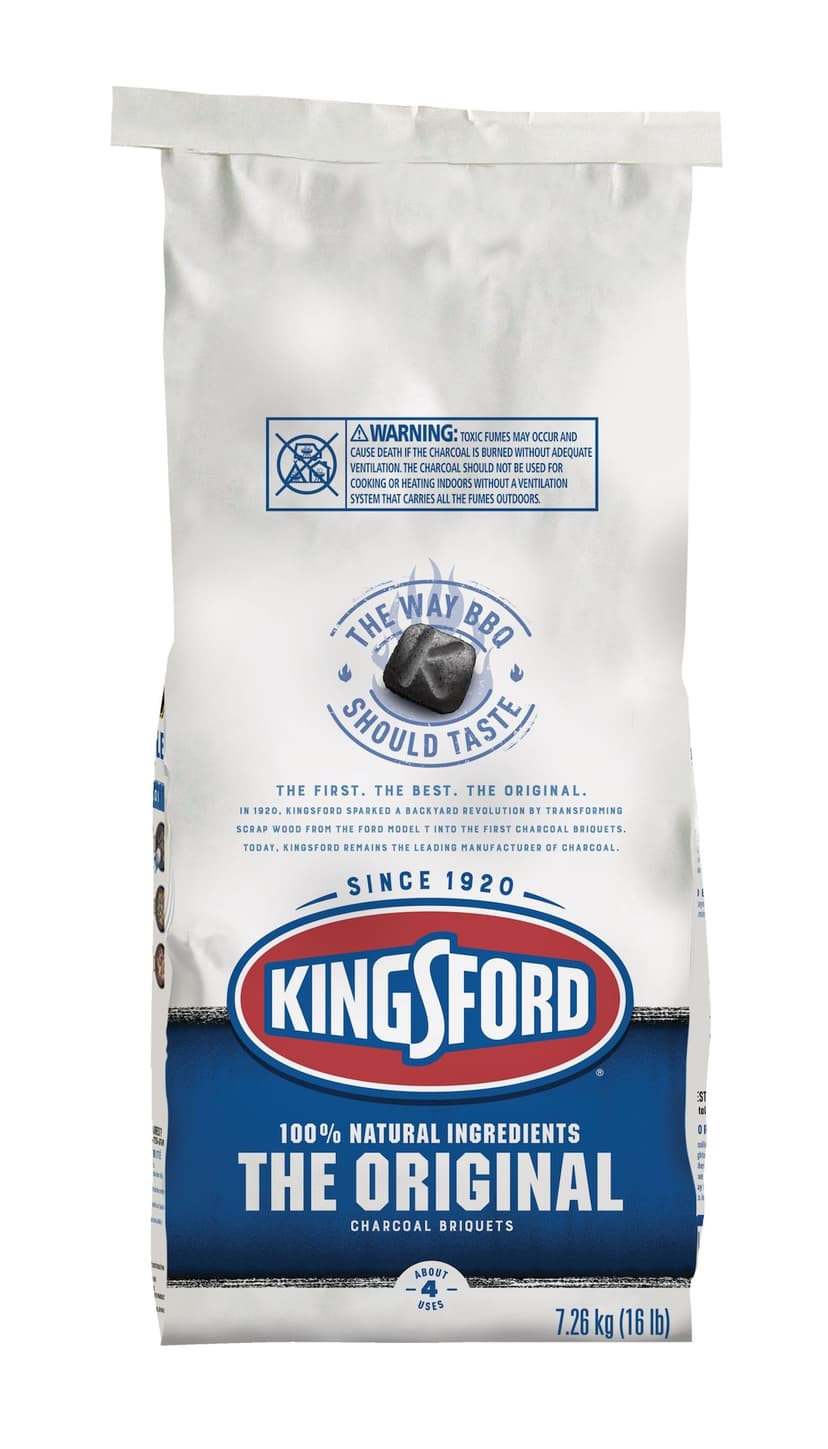 Kingsford The Original 100% Natural Charcoal Briquettes for BBQ Grilling, 16-lb