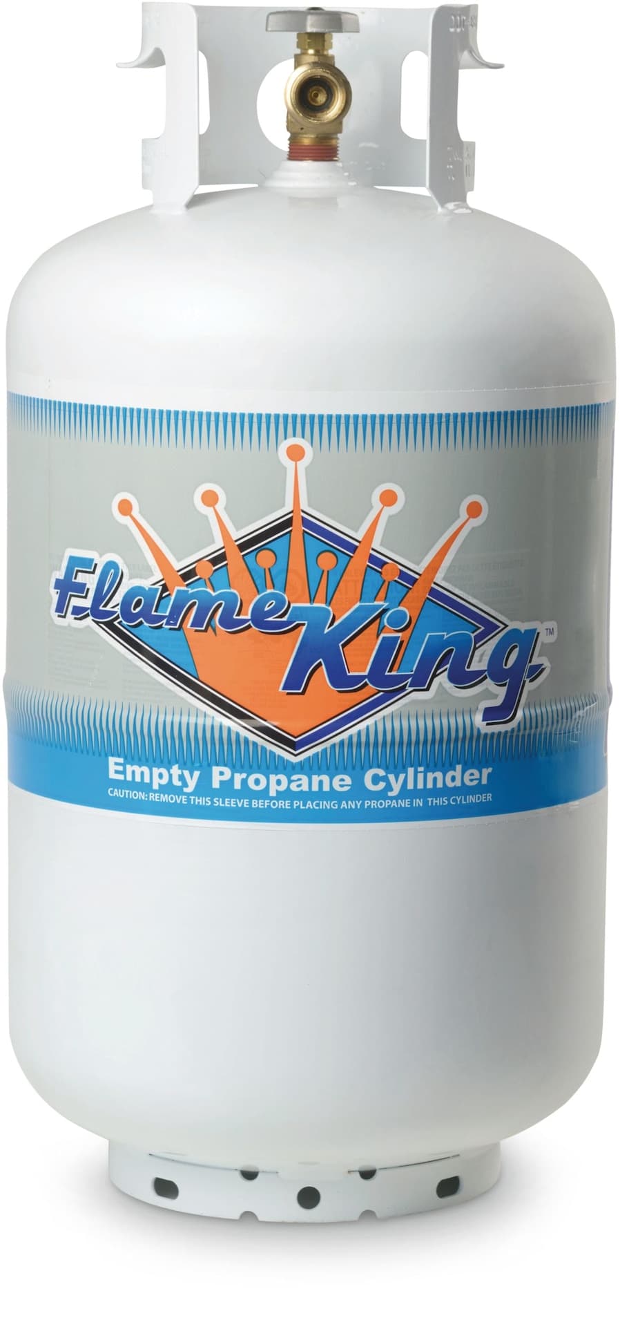 Flame King Empty Propane Gas BBQ Cylinder Tank, for All BBQ Models, 30-lb