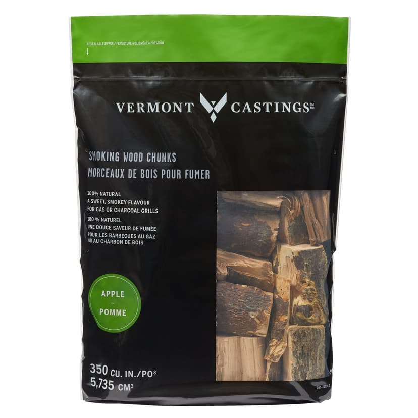 Vermont Castings Apple Flavoured 100% Natural Smoking Wood Chunks, 4-lb