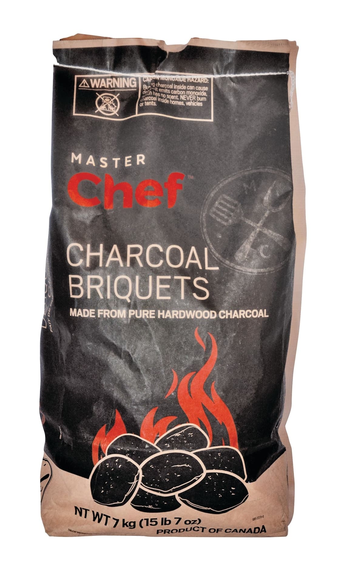 MASTER Chef Premium 100% Natural Hardwood Charcoal Briquettes for BBQ Grilling, 15.4-lb