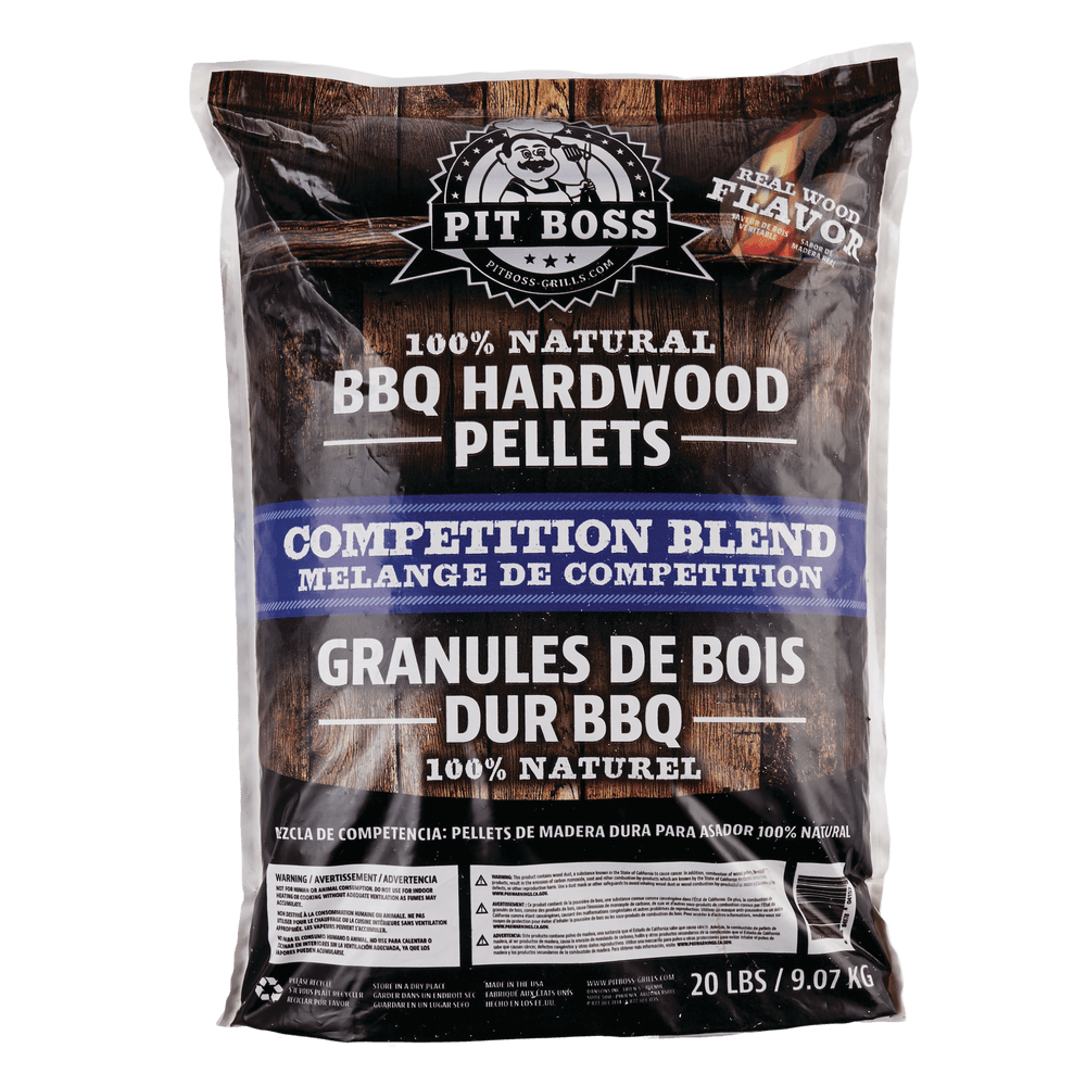 Pit Boss Competition Blend 100% Natural BBQ Hardwood Smoking Pellets, 20-lb