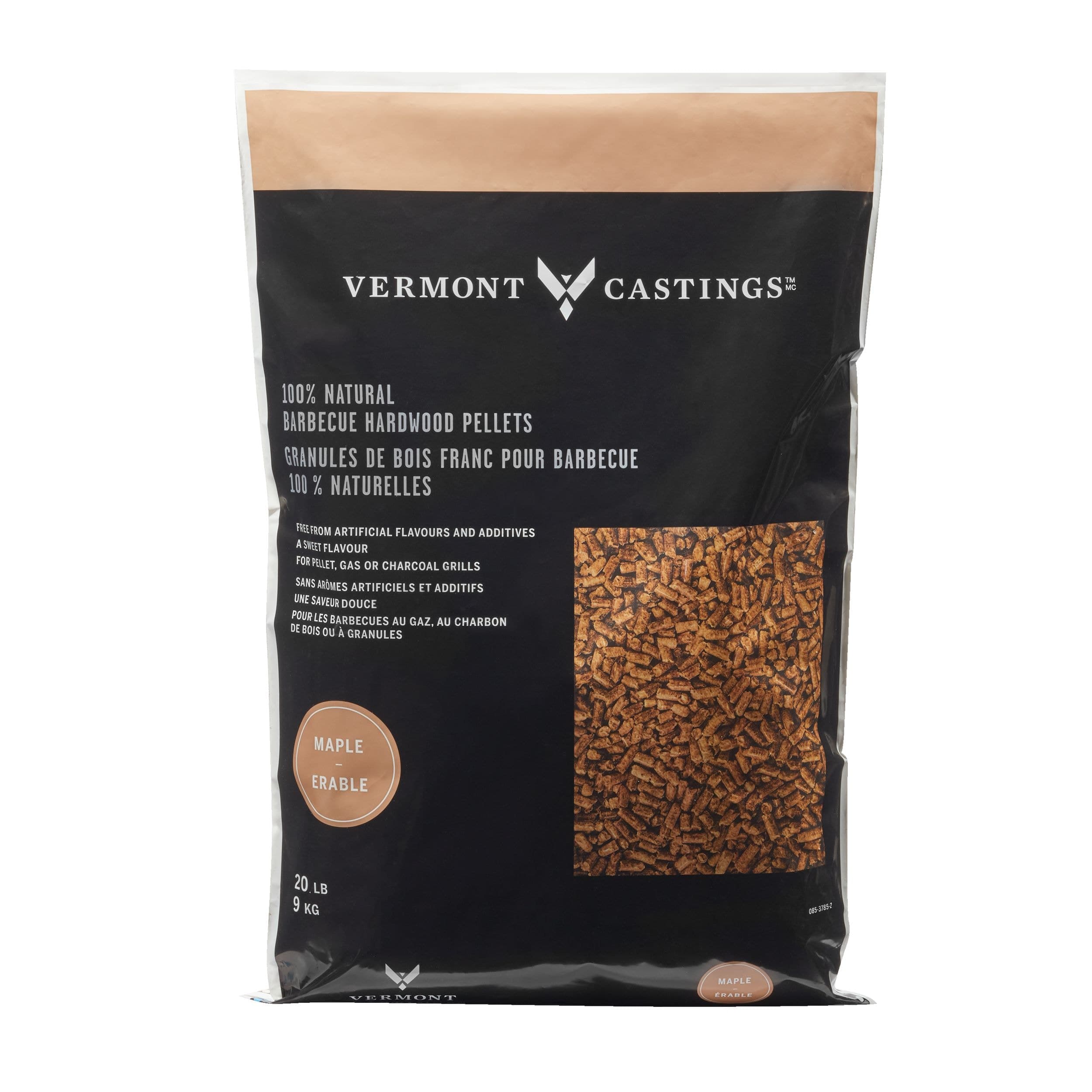 Vermont Castings Maple Flavoured 100% Natural BBQ Hardwood Smoking Pellets, 20-lb