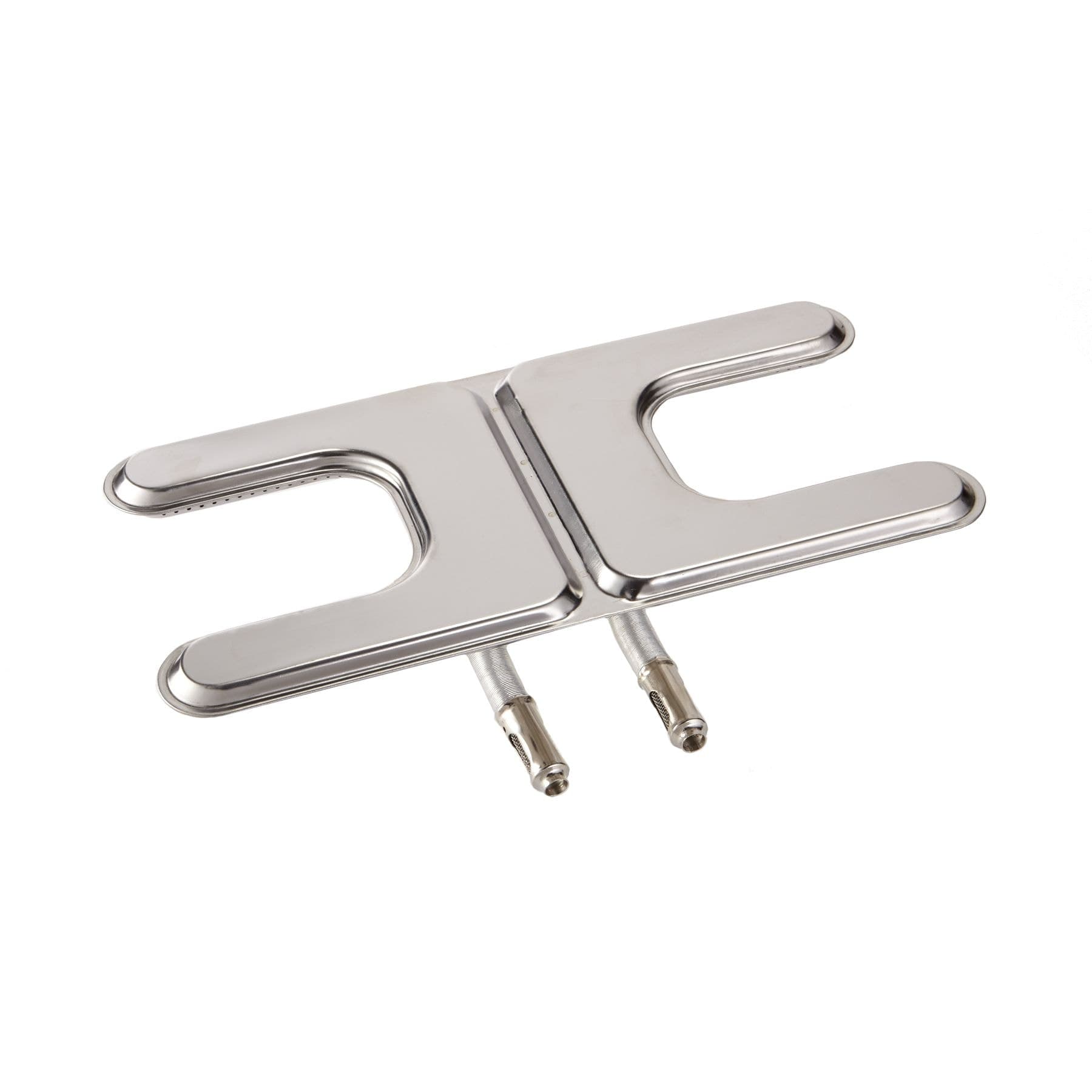 MASTER Chef Universal Fit Stainless Steel BBQ H Burner Replacement, Small, 15.7 x 8-in