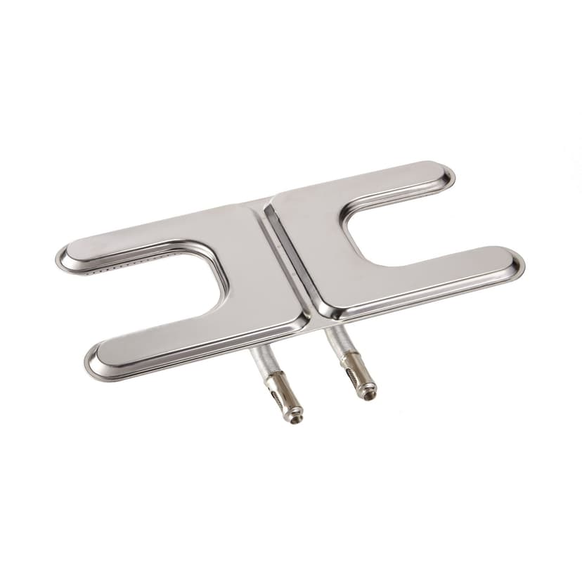 MASTER Chef Universal Fit Stainless Steel BBQ H Burner Replacement, Small, 15.7 x 8-in