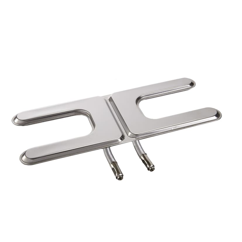 MASTER Chef Universal Fit Stainless Steel BBQ H Burner Replacement, Large, 19.7 x 8-in