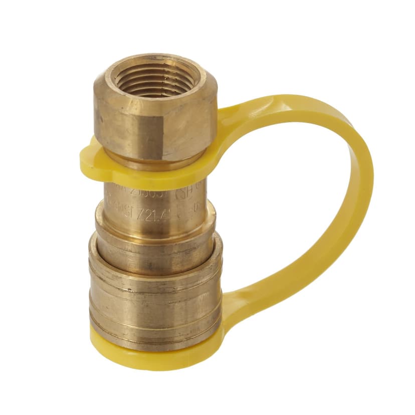 MASTER Chef Universal Fit Natural Gas BBQ Quick Connect Brass Hose Connection, 3/8-in