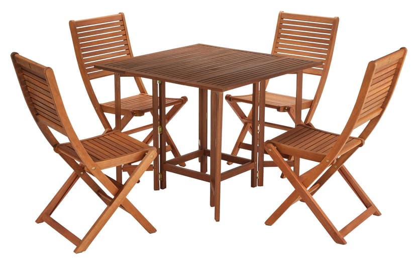 CANVAS Sherbrooke Wood Foldable Patio Set, Outdoor Dining, 5-pc