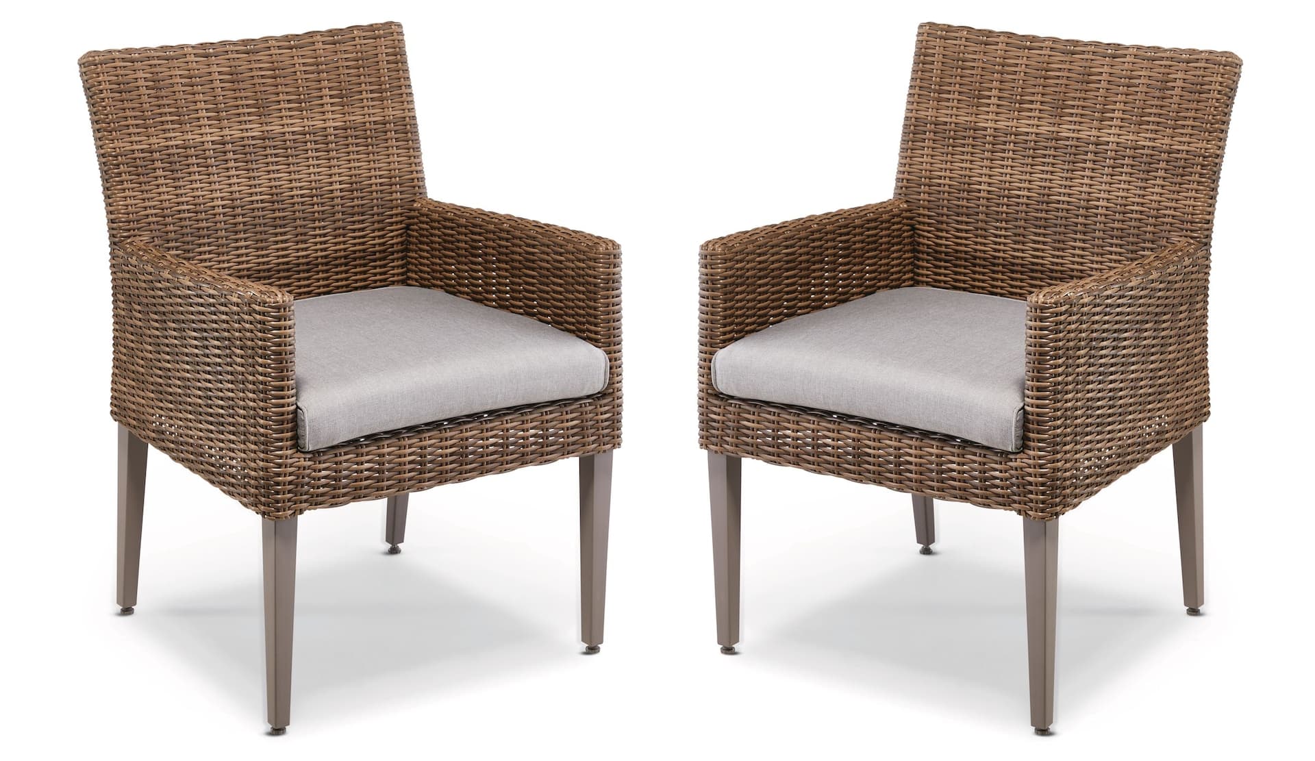 CANVAS Belwood Aluminum and Wicker Outdoor/Patio Dining Chair Set, 2-pk