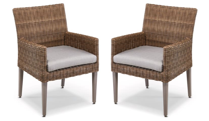CANVAS Belwood Aluminum and Wicker Outdoor/Patio Dining Chair Set, 2-pk